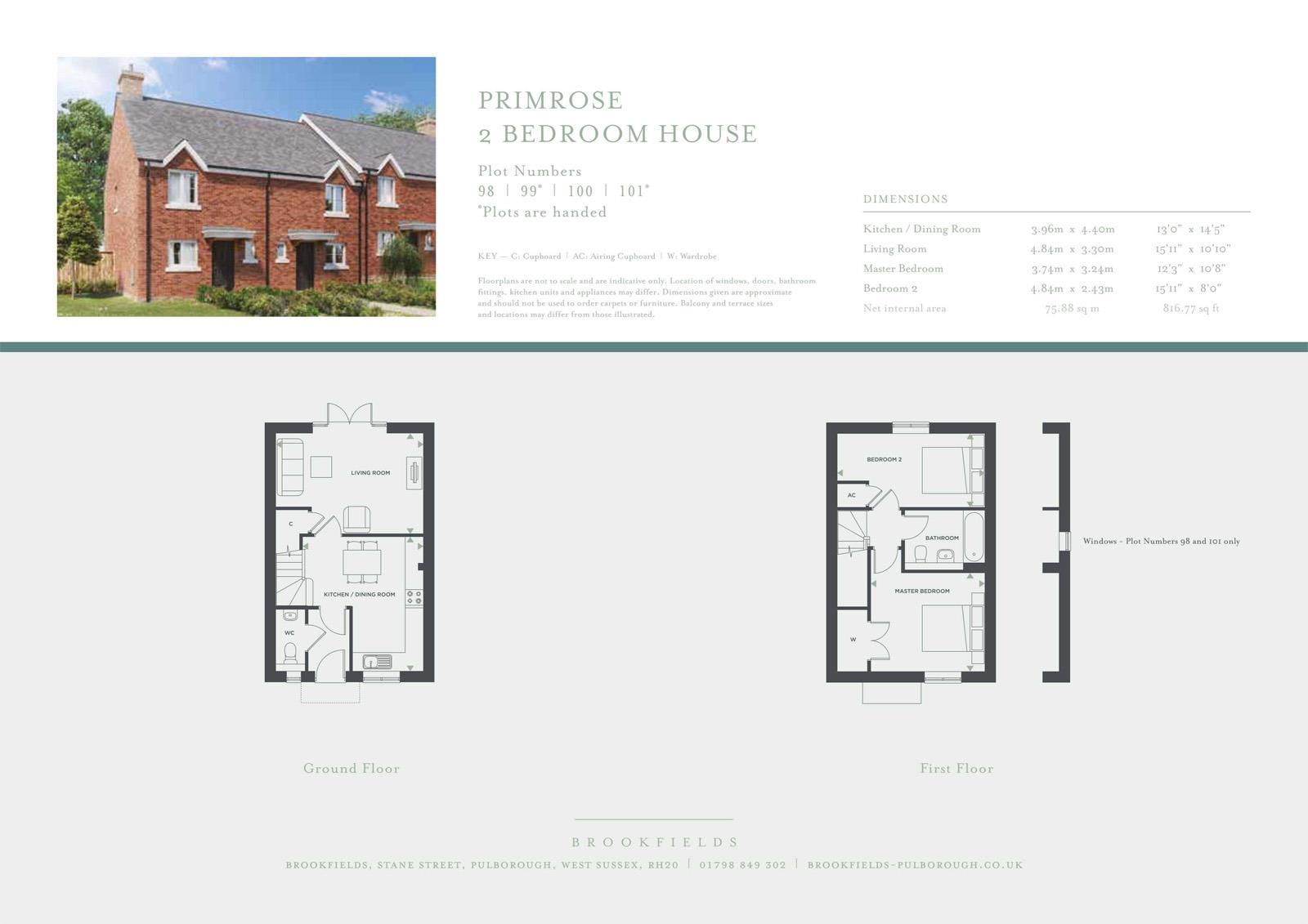 Stane Street, Pulborough RH20, 2 bedroom terraced house for sale