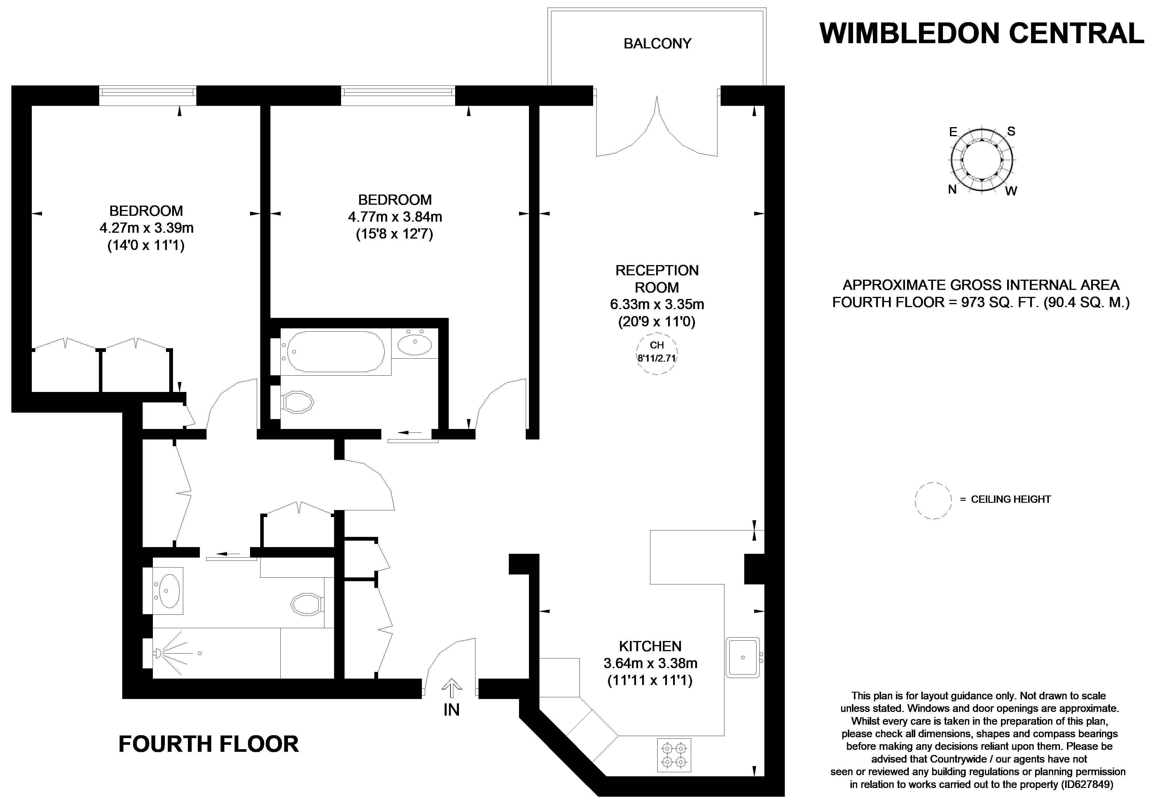 345, Wimbledon Central, 21-33, Worple Road, Wimbledon floorplan