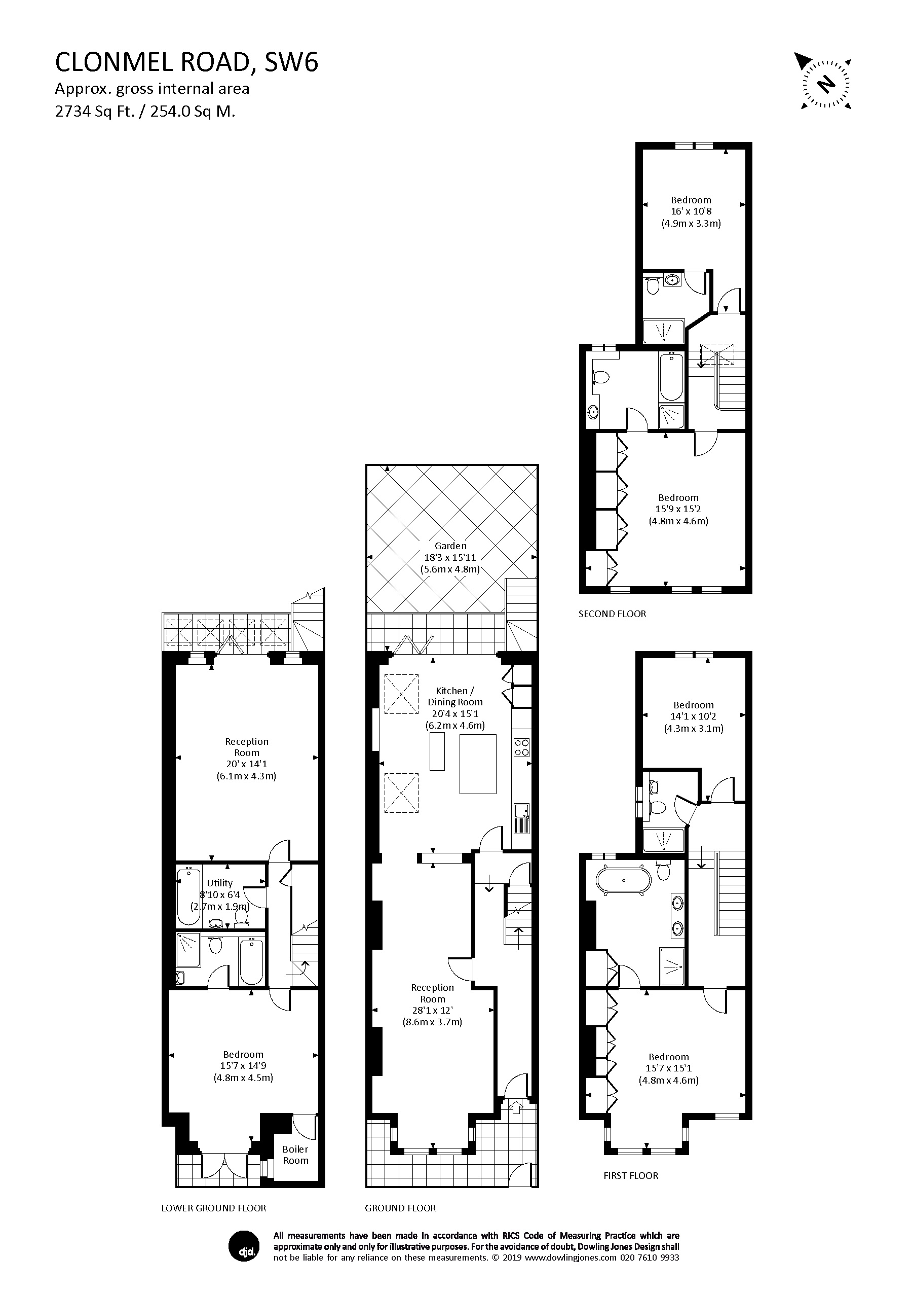 5 Bedrooms  to rent in Clonmel Road, Parsons Green, London SW6