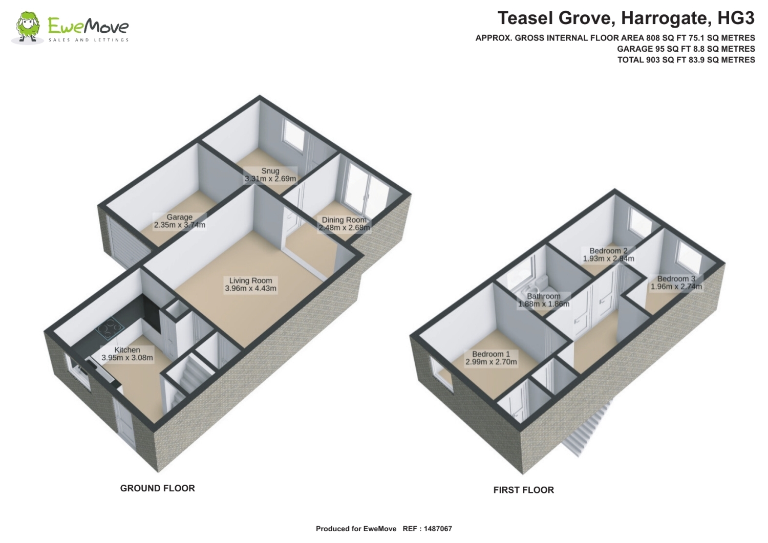 13, Teasel Grove, Harrogate floorplan