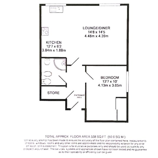 Flat 3, Cobham Gate,, Freelands Road, Surrey floorplan