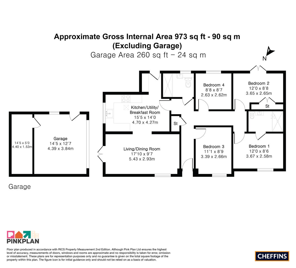 14A, Clements Way, Beck Row floorplan