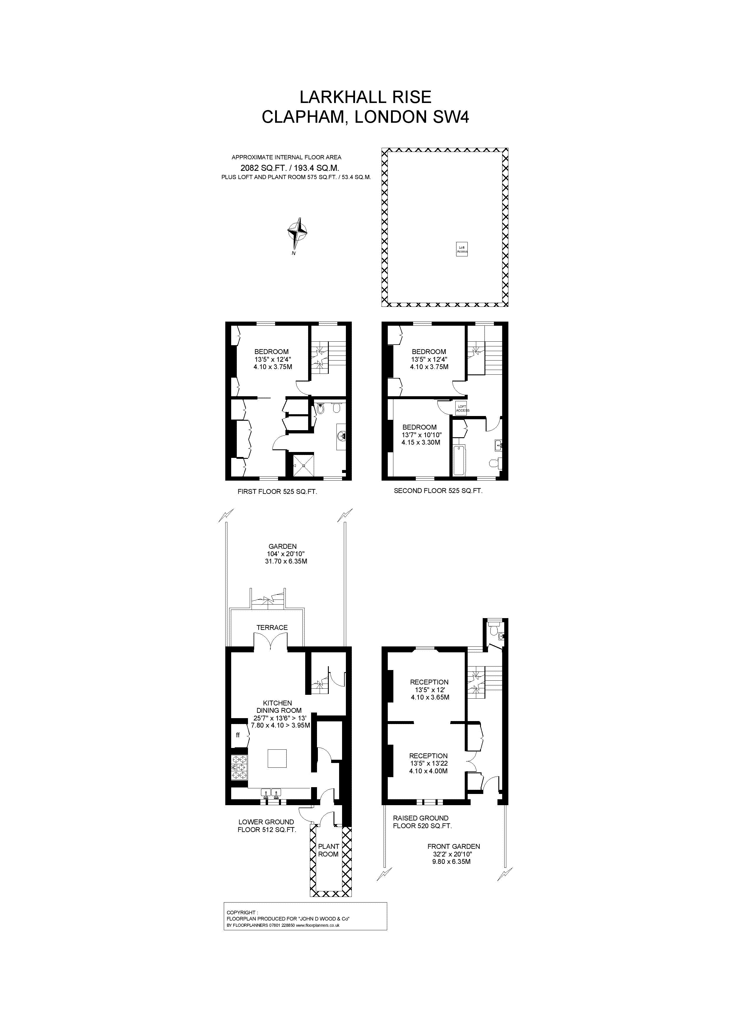 3 bed terraced house for sale in Larkhall Rise, Clapham Old Town