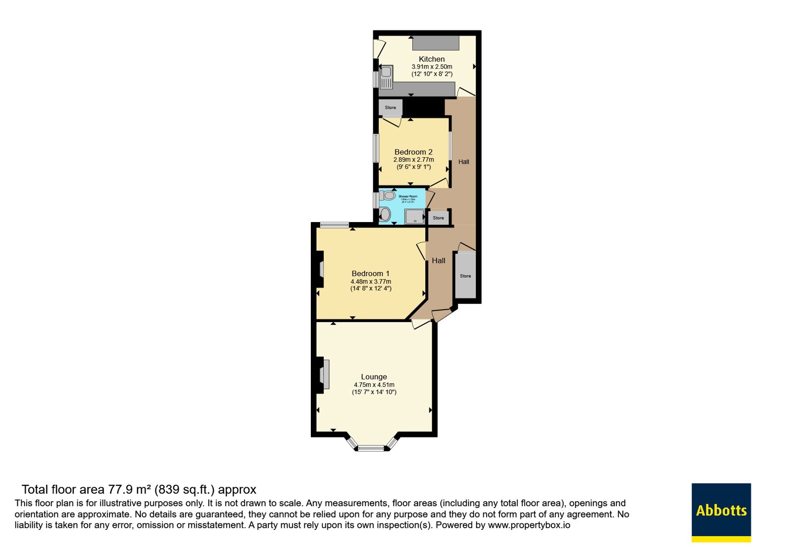 Flat 1, 34, Cromer Road, Norfolk floorplan