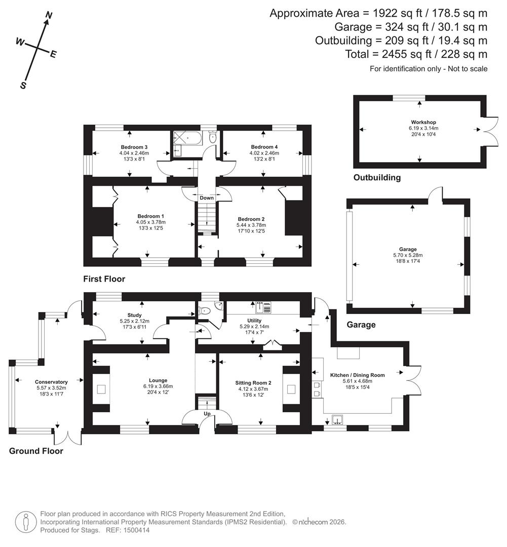 Hill Cottage, Tiverton floorplan