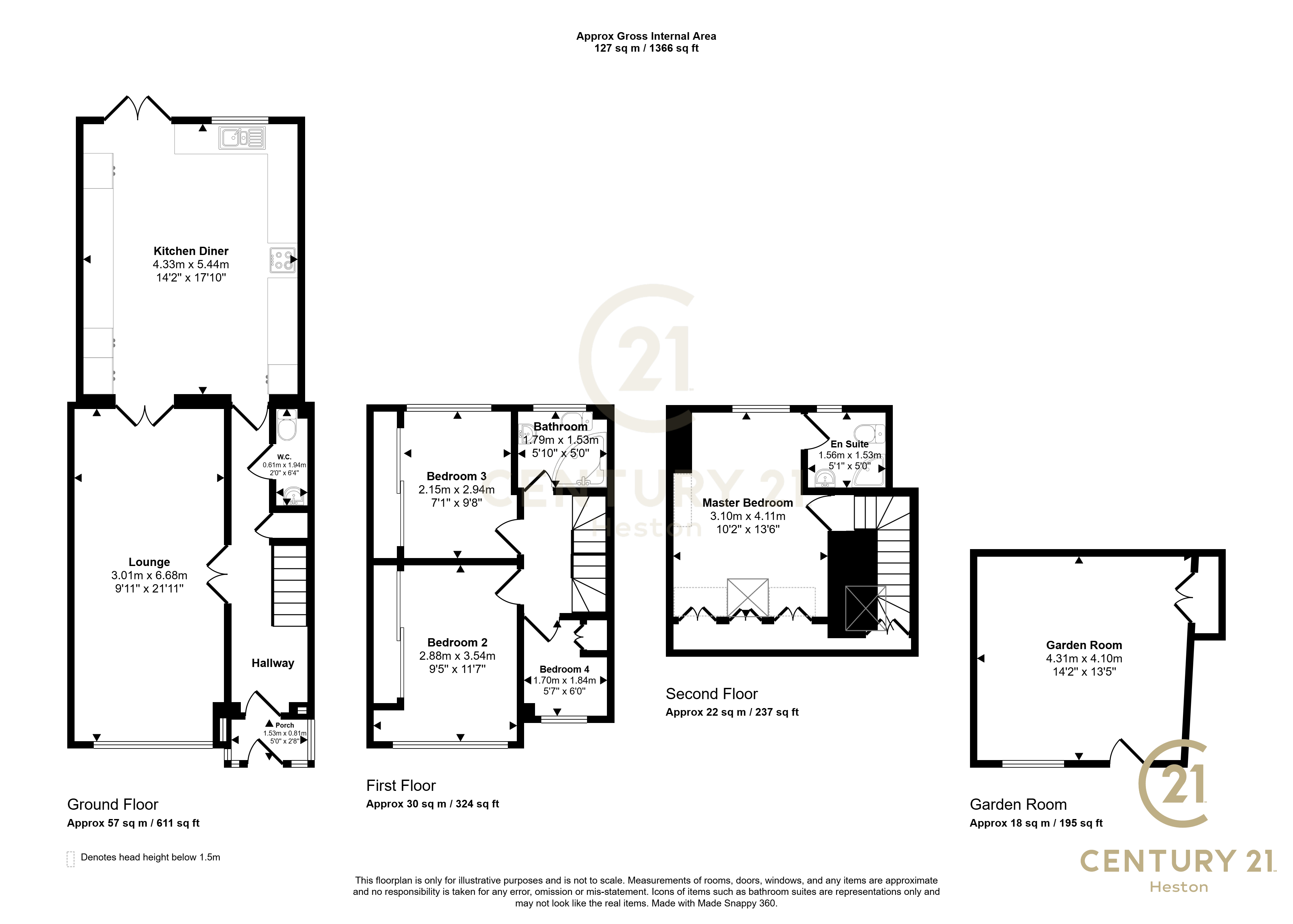 58, Hadley Gardens, SOUTHALL floorplan