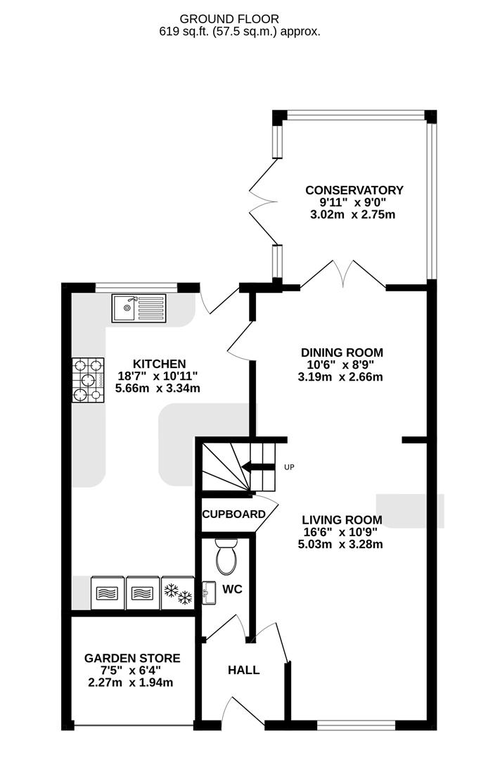 53, Stocken Close, Hucclecote floorplan