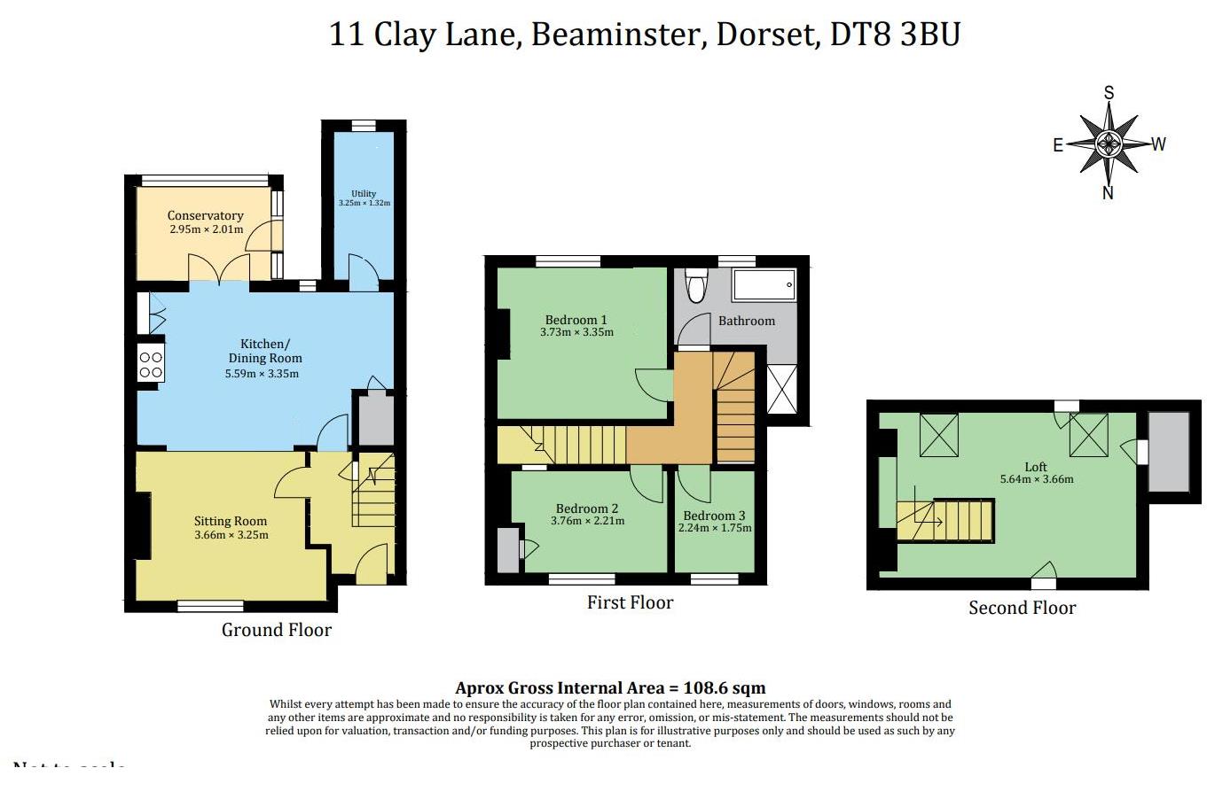 11, Clay Lane, Beaminster floorplan