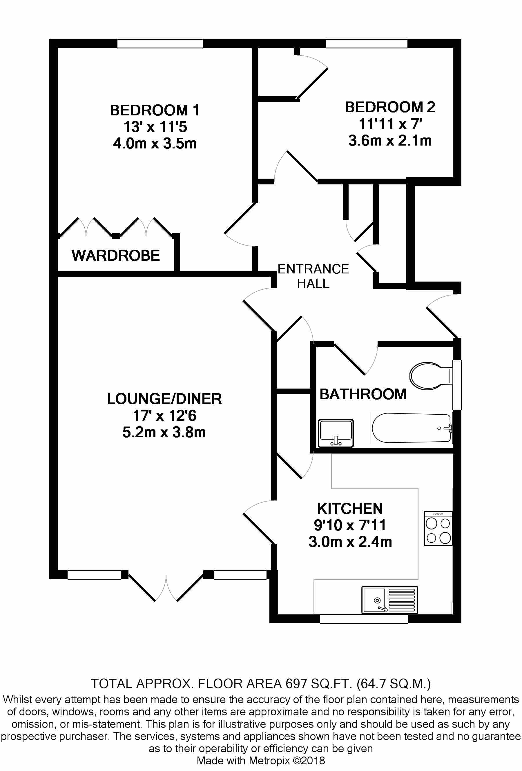 2 Bedrooms Maisonette for sale in Merlin Road, Four Marks, Alton GU34