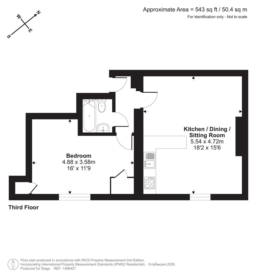 Flat 3, 48, High Street, Totnes floorplan