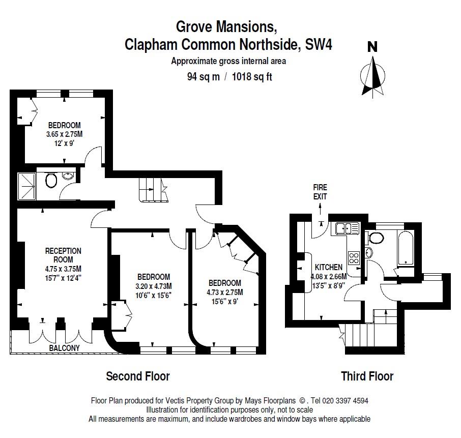 6, Grove Mansions, Clapham floorplan
