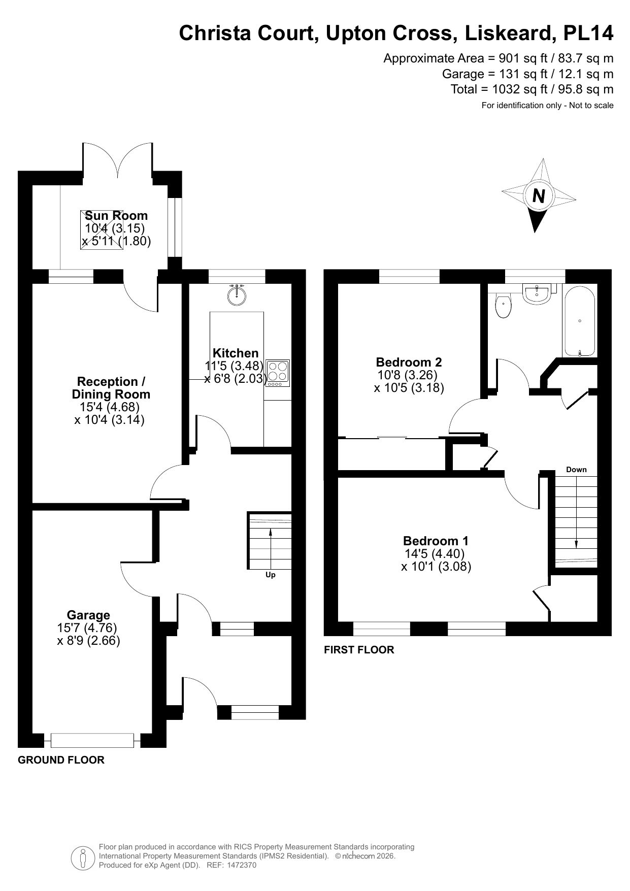 11, Christa Court, Liskeard floorplan