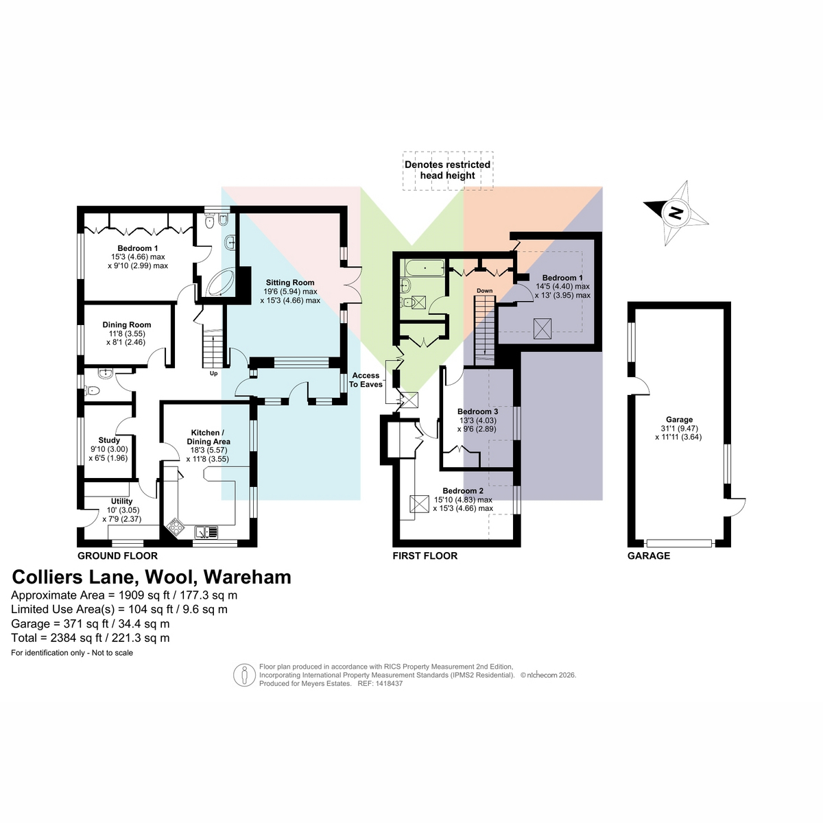9c Palm Lodge, Colliers Lane, Wool, Wareham Dorset floorplan