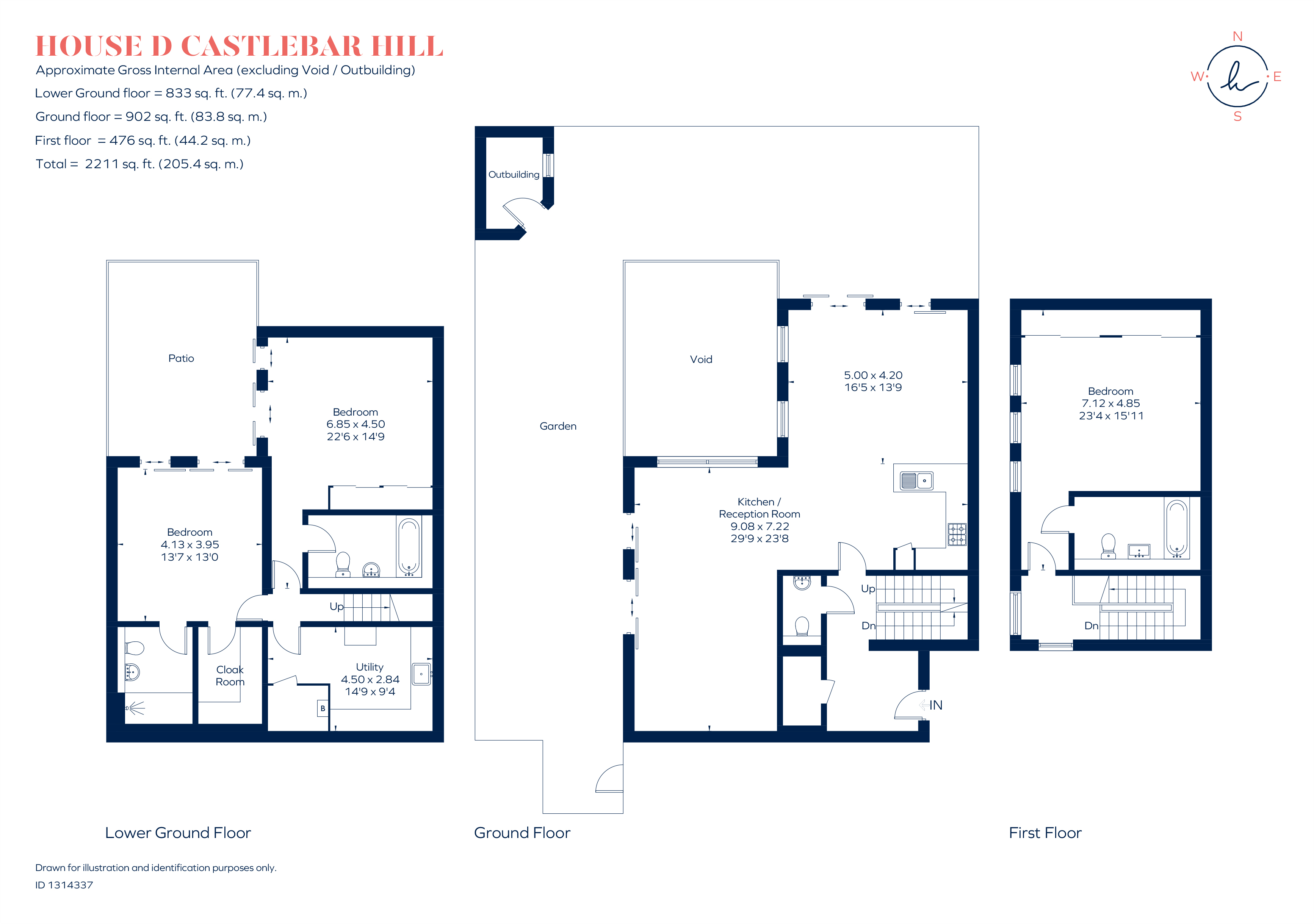 House D, 6 Castlebar Hill, London floorplan