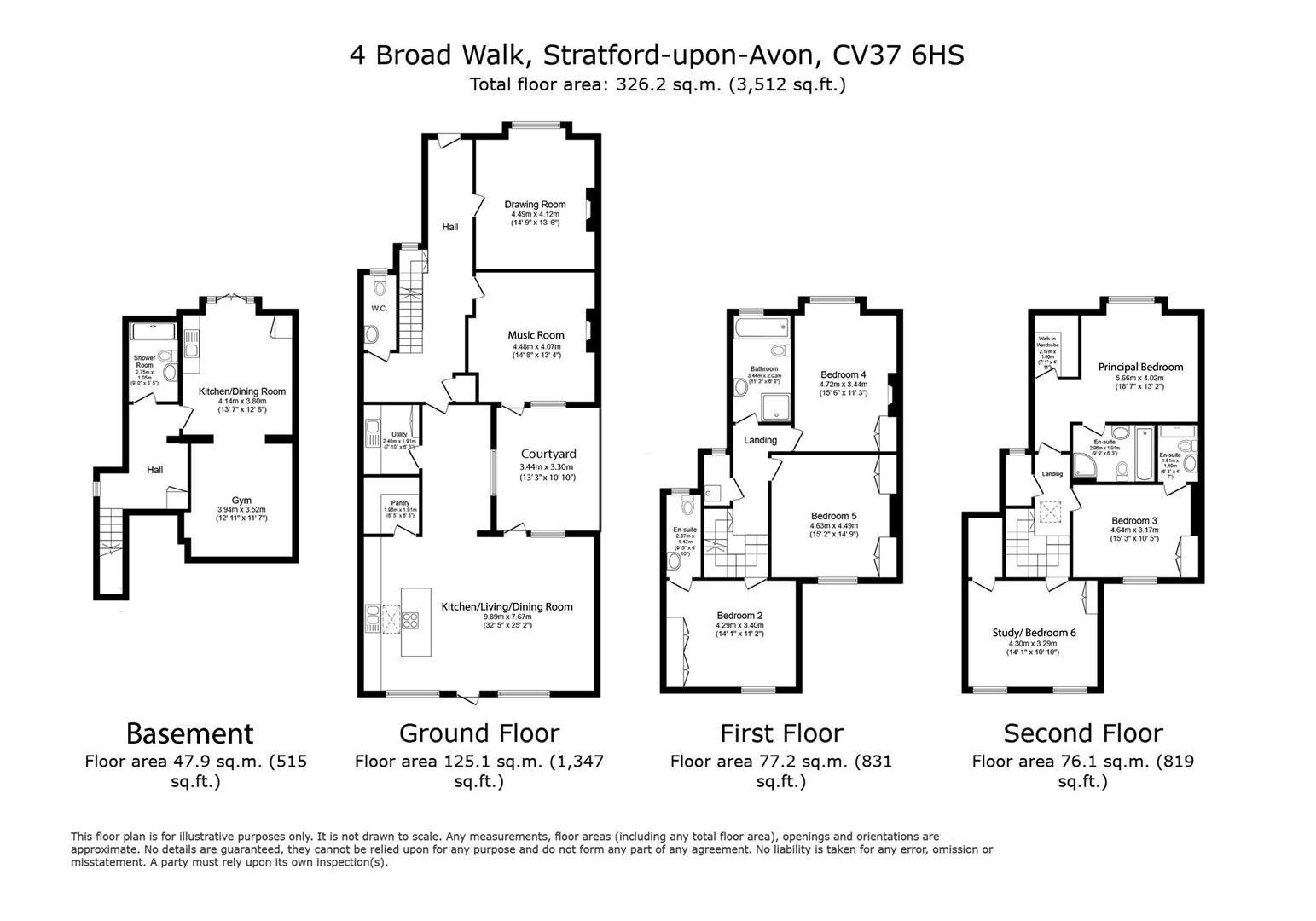 4, Broad Walk, Stratford-Upon-Avon floorplan