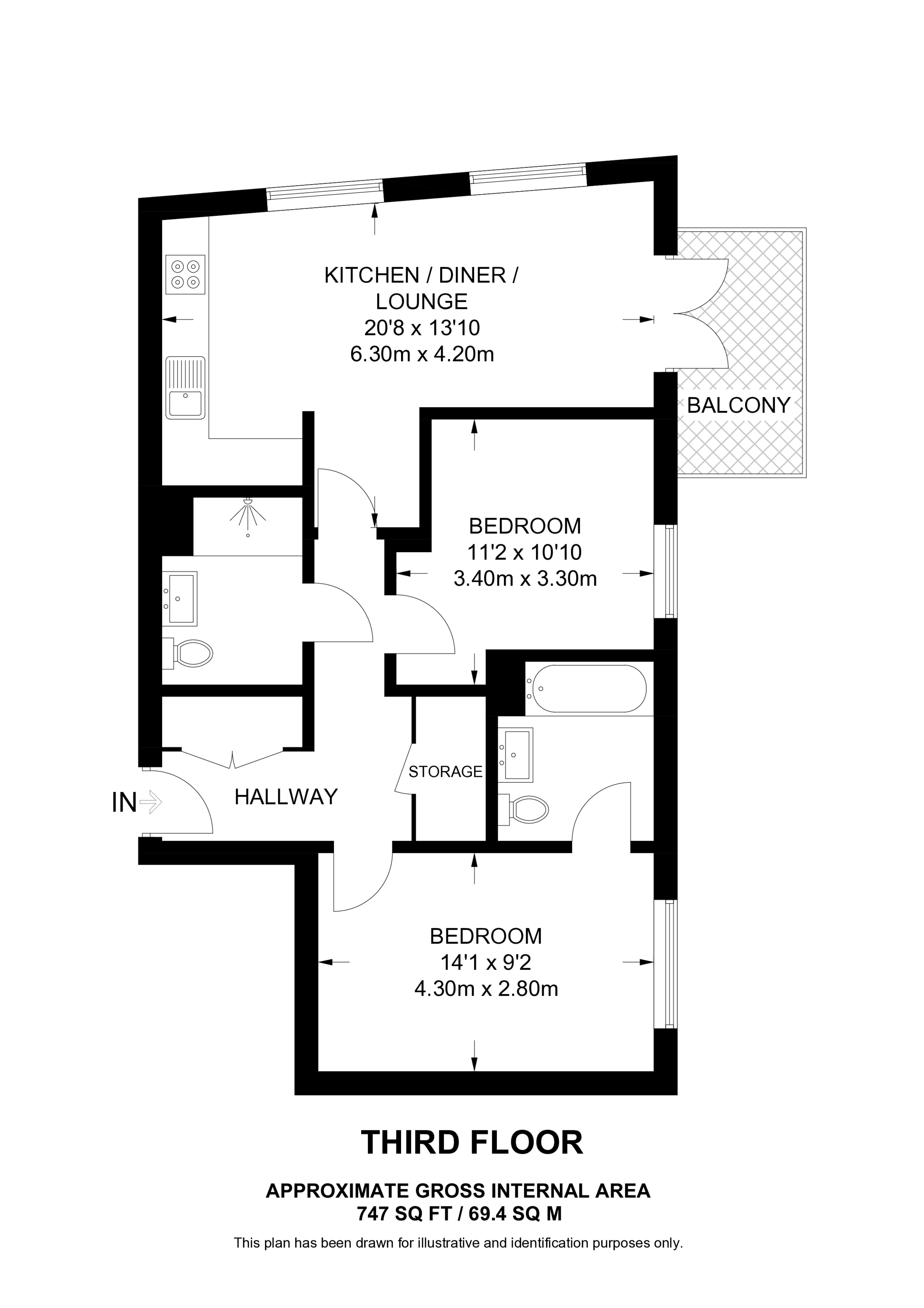Hops House, 3 Old Brewery Way, Walthamstow floorplan
