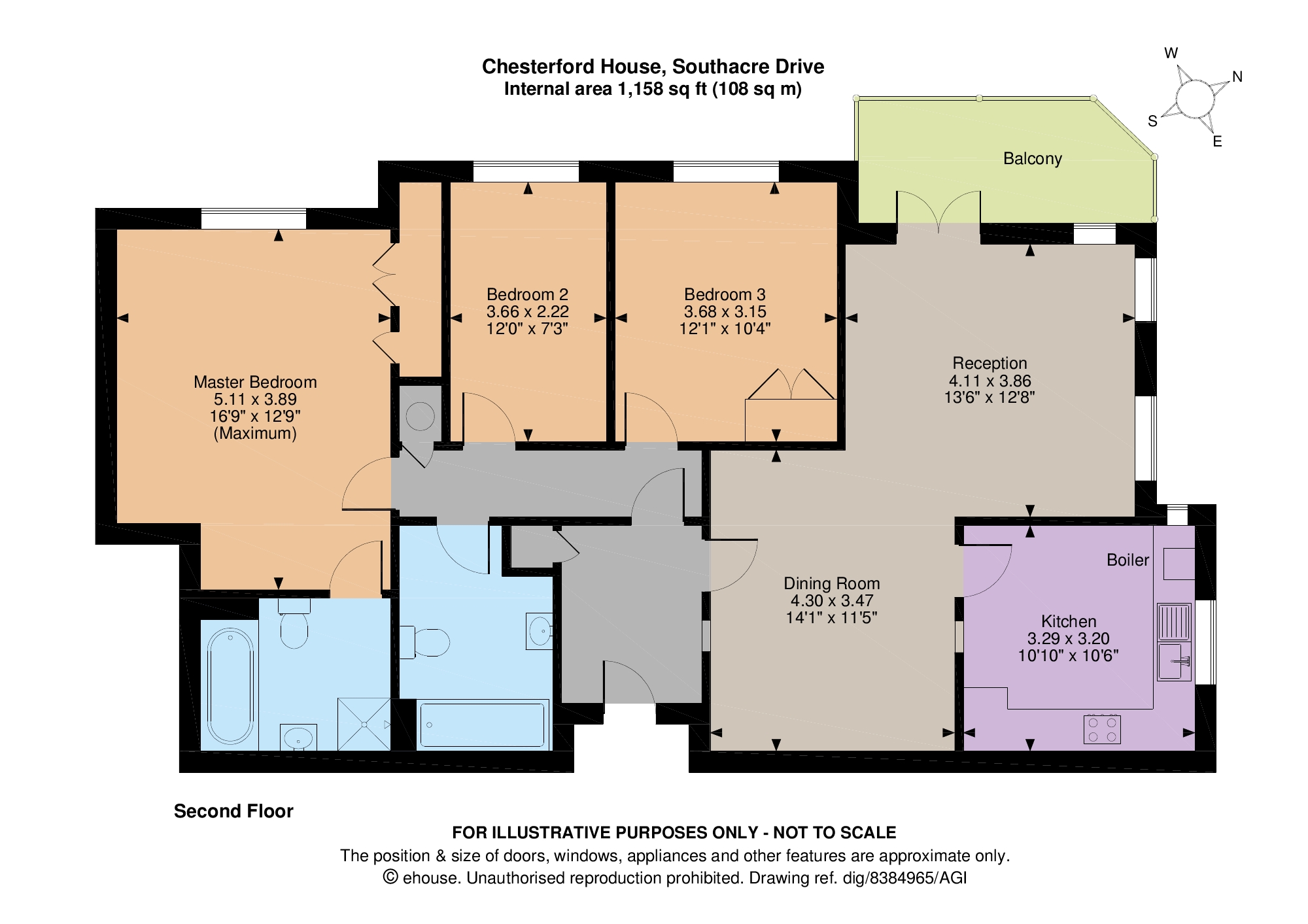 3 Bedrooms Flat for sale in Chesterford House, Southacre Drive, Cambridge CB2