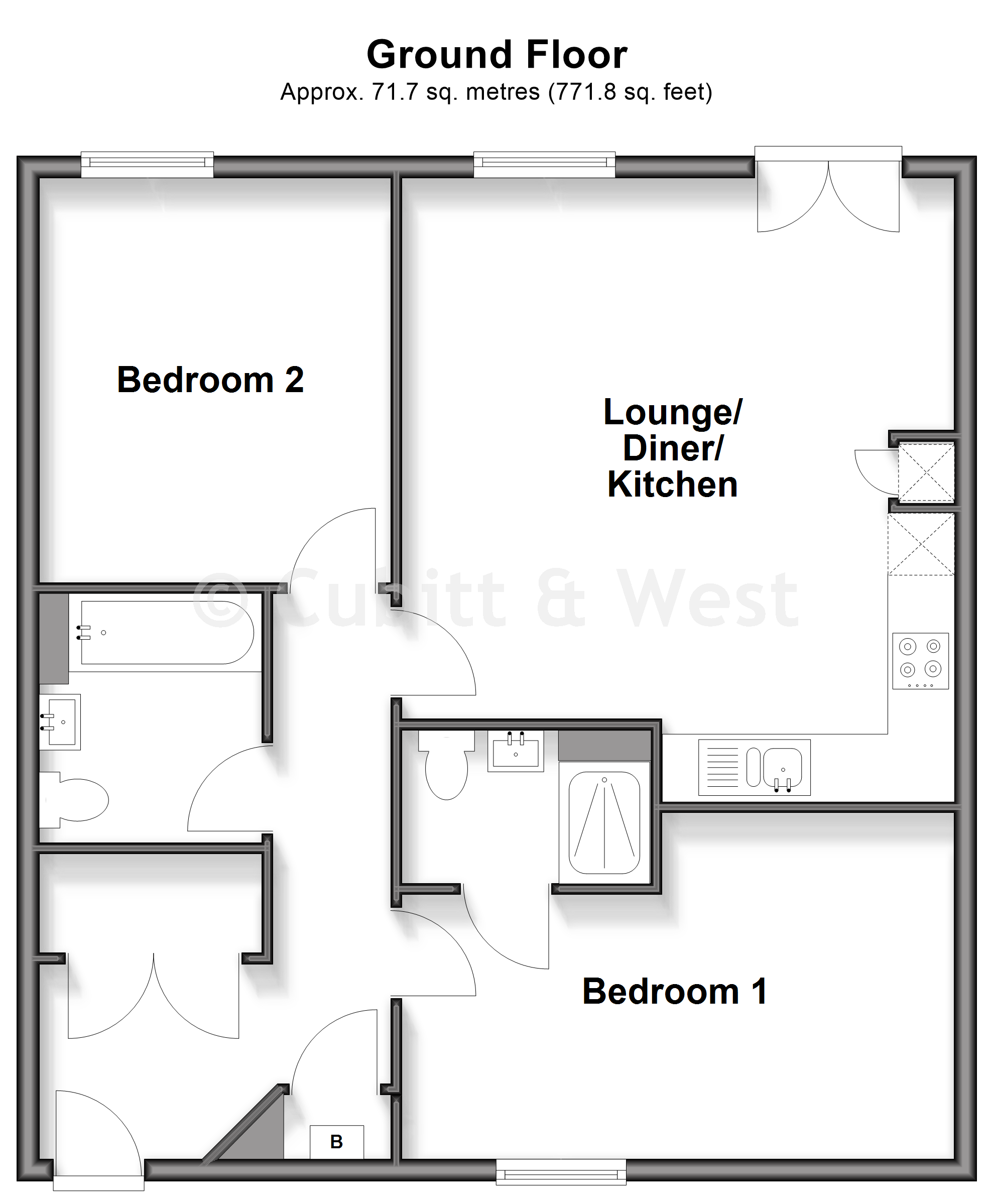 Bronte House, Cornwell Avenue, Crawley floorplan