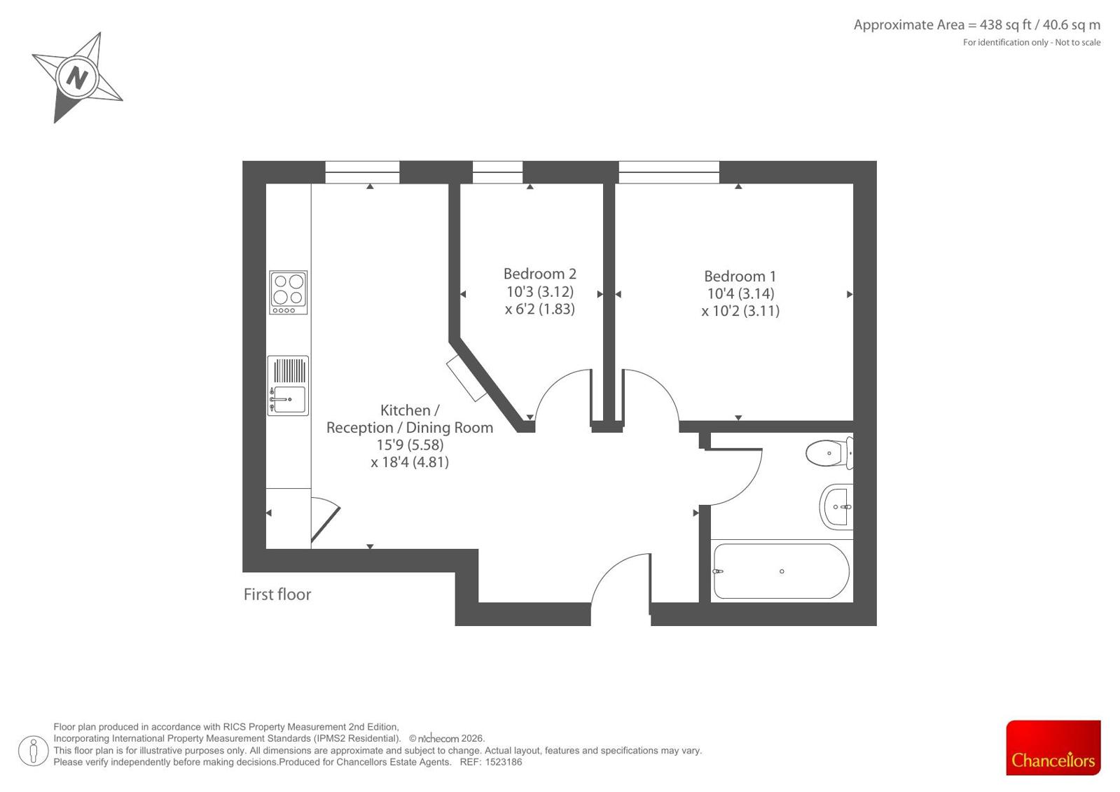 Flat 9, Park House 643-651,, Staines Road, Feltham floorplan