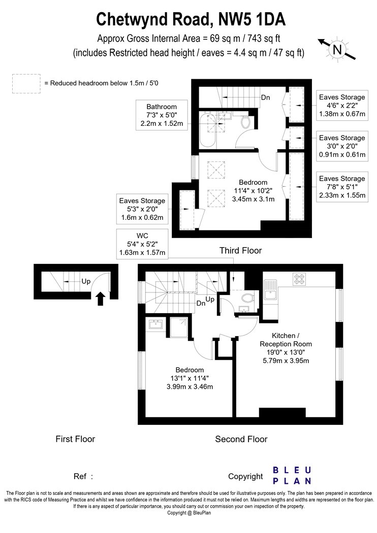 71c, Chetwynd Road, London floorplan