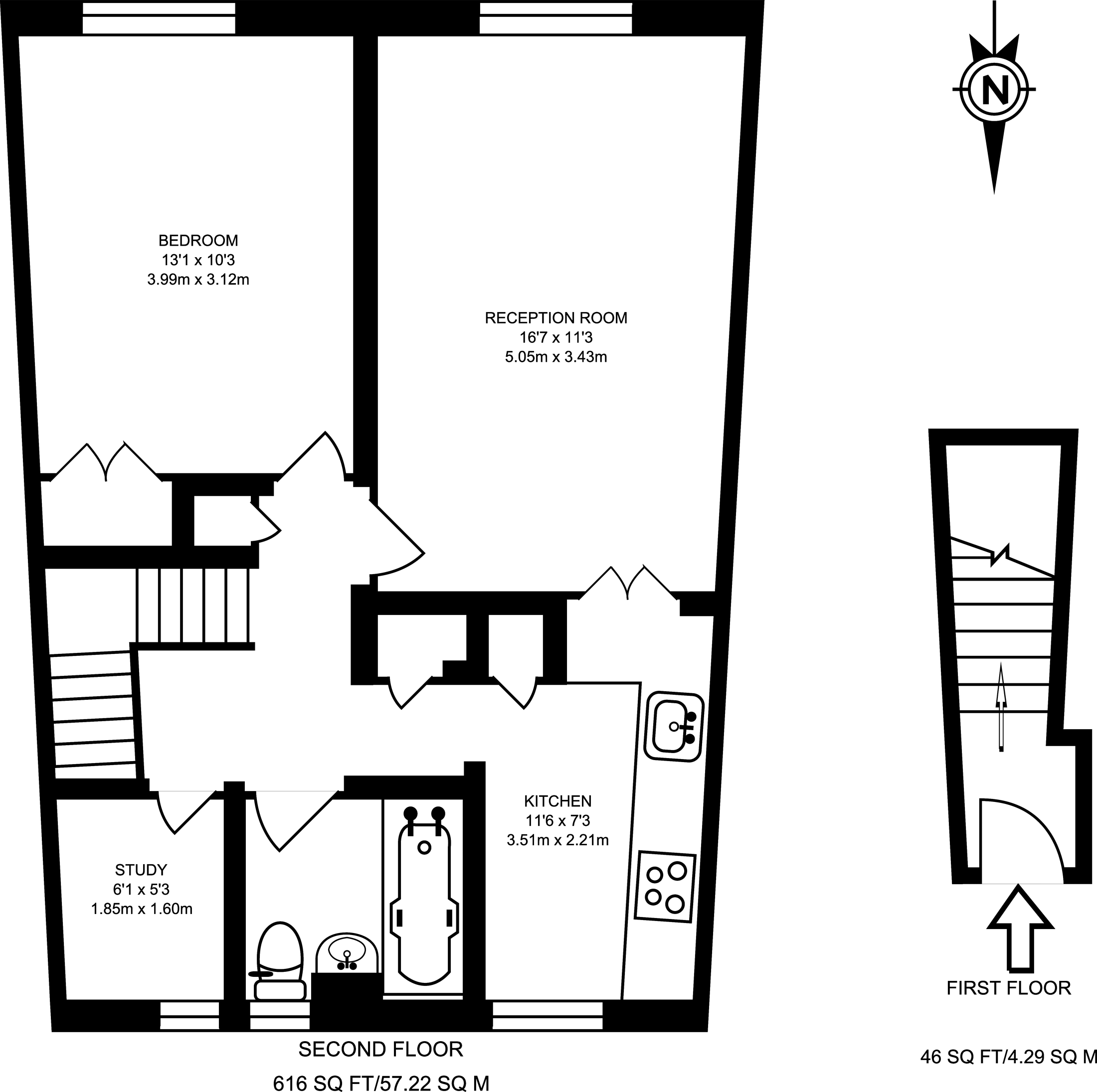 1 Bedrooms Flat to rent in Wynford Road, Islington N1