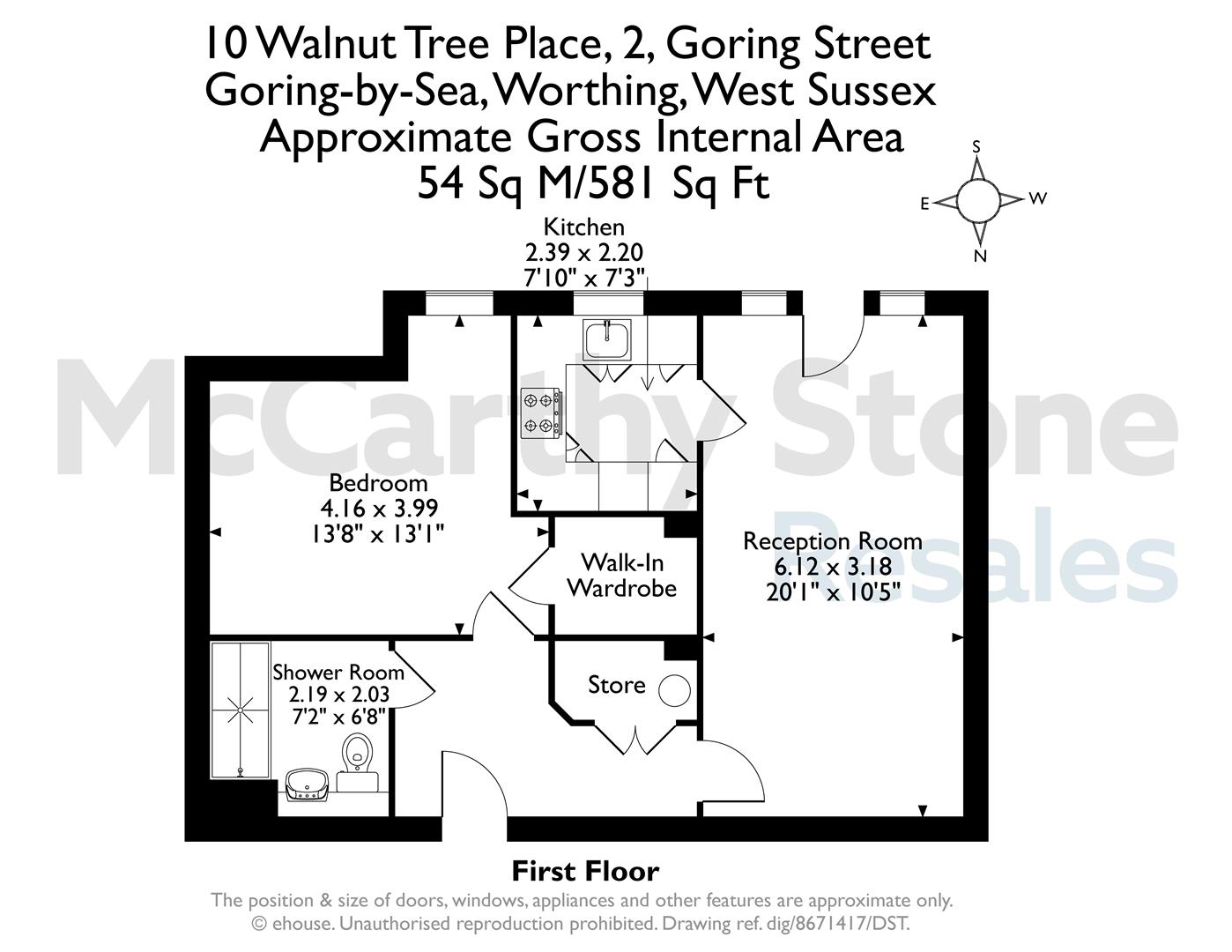 10 Walnut Tree Place, Goring Street, Goring-by-Sea floorplan