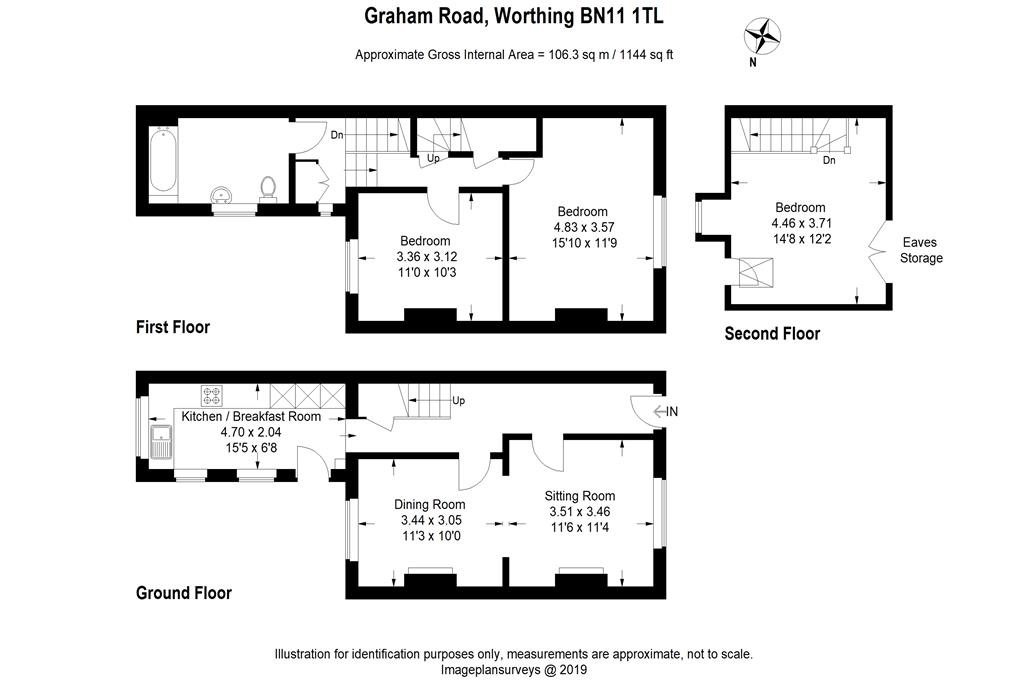 3 Bedrooms Terraced house for sale in Graham Road, Worthing, West Sussex BN11