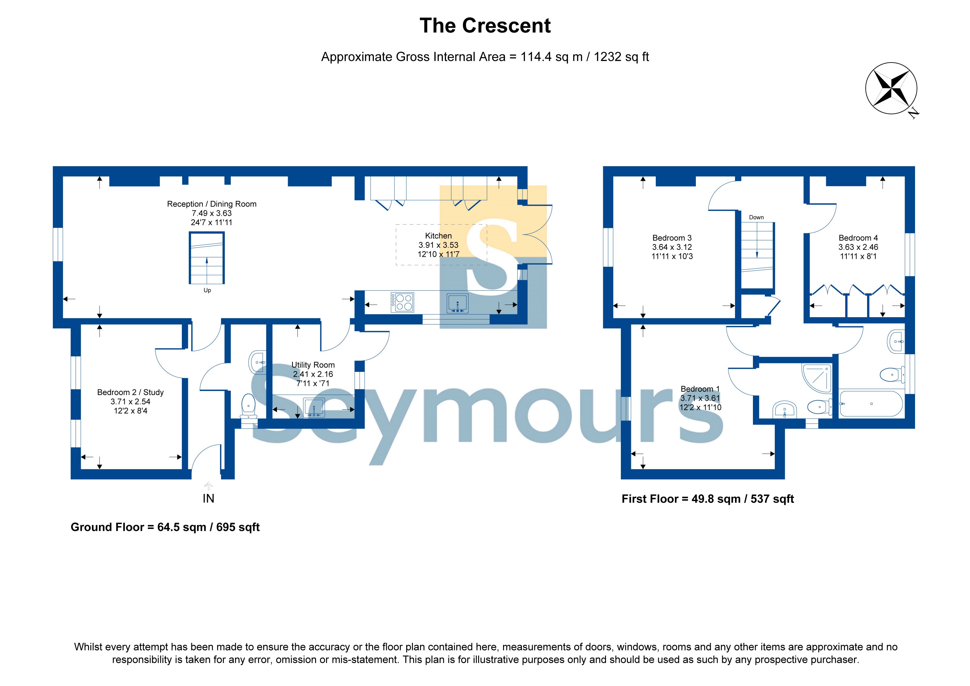 4 The Crescent, Darby Green Road, Camberley floorplan