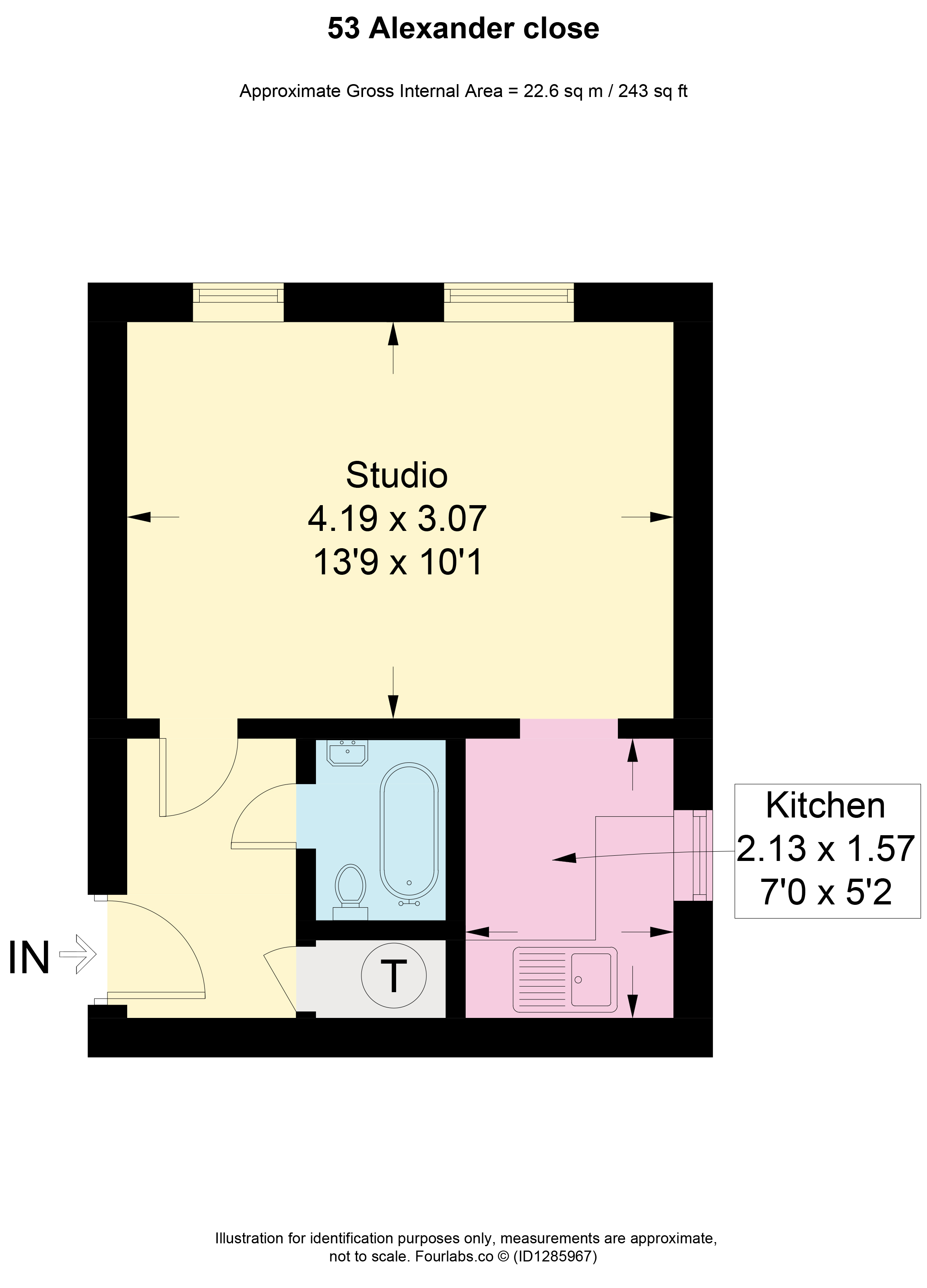 53,, Alexander Close, Barnet floorplan