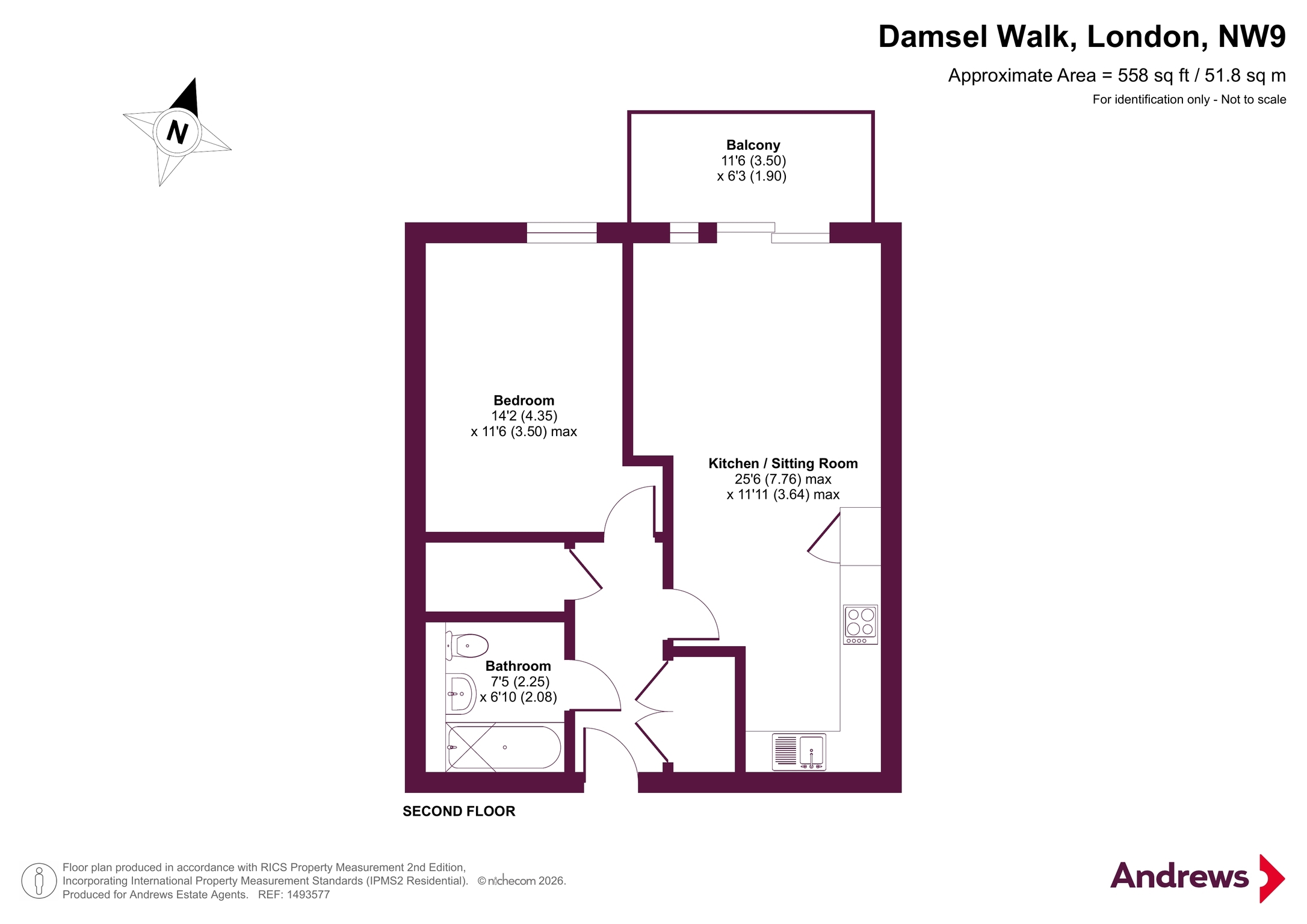 Flat 8,, Woodlark Apartments, London floorplan