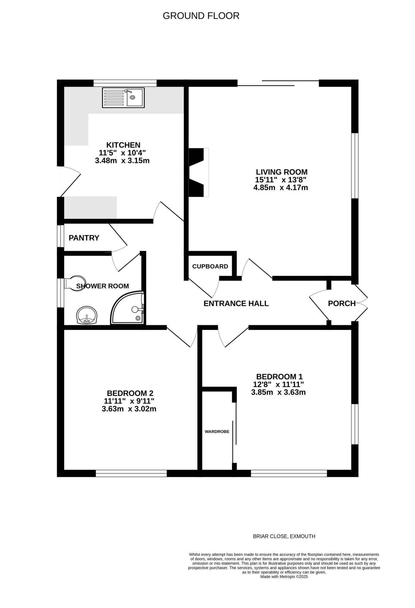 1, Briar Close, Exmouth floorplan