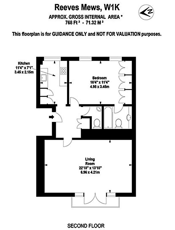 1 Bedrooms Flat to rent in Reeves Mews, Mayfair, London W1K