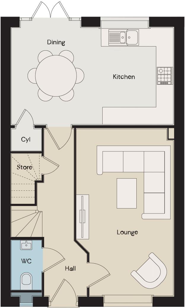 Plot 369 Hornby, Rawcliffe Road, Goole floorplan