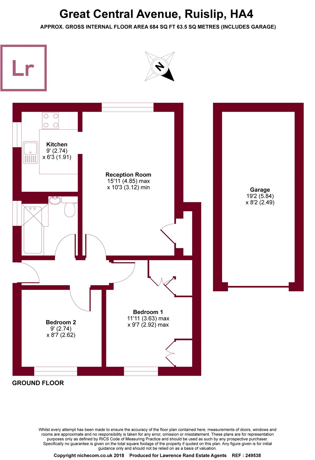 2 Bedrooms Maisonette for sale in Great Central Avenue, Ruislip, Middlesex HA4