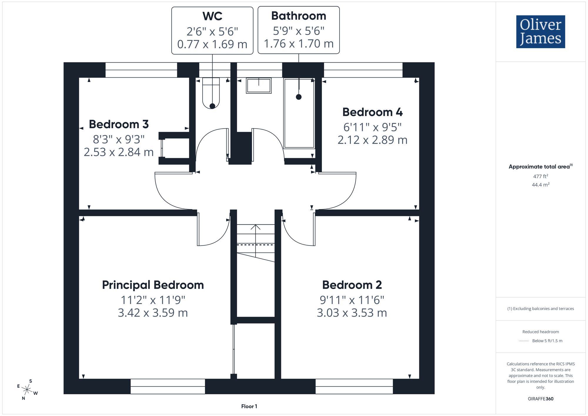 3 Spring Close, Huntingdon floorplan