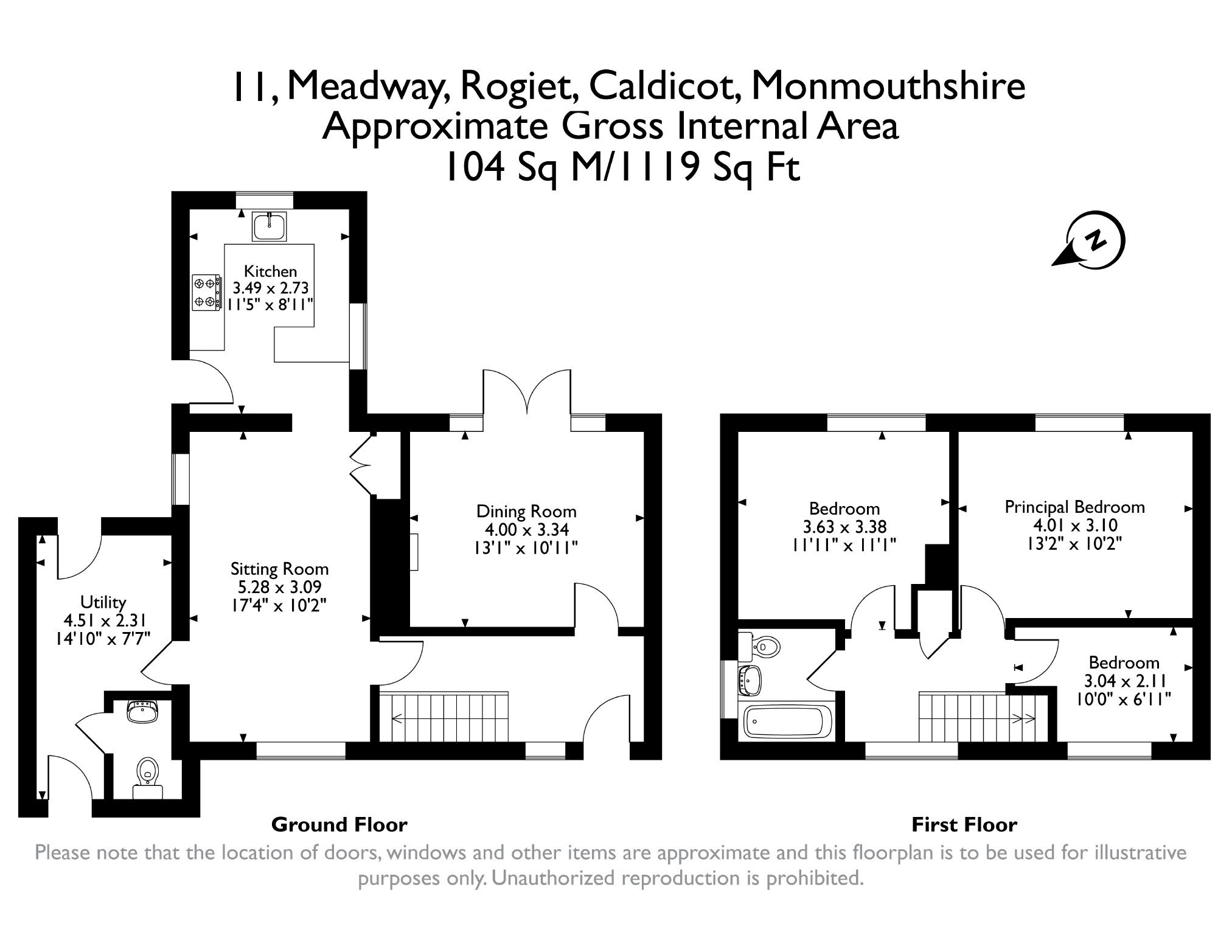 11, Meadway, Rogiet, Caldicot floorplan