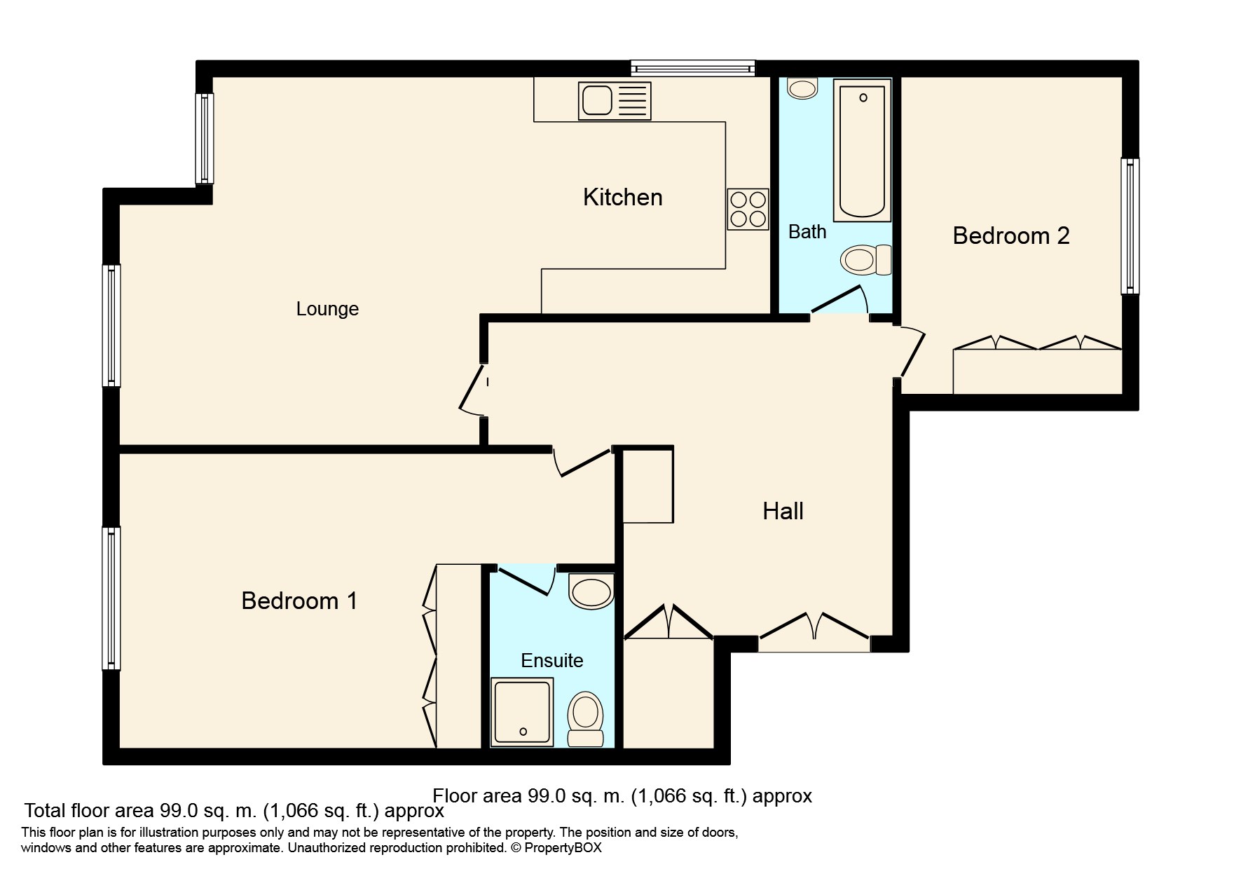 2 Bedrooms Flat for sale in Kennedy Road, Horsham RH13