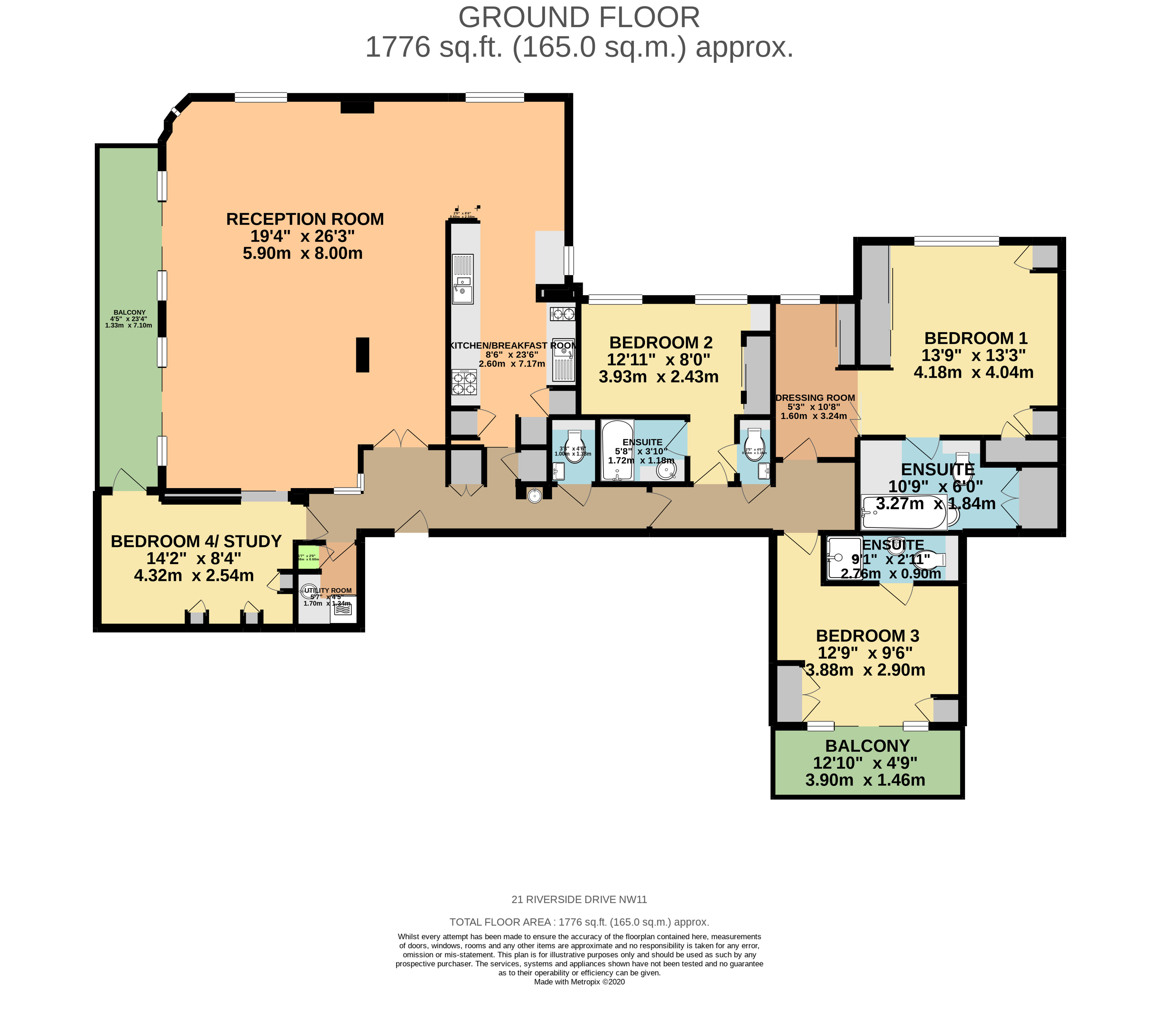 21, Golders Green Road, London floorplan