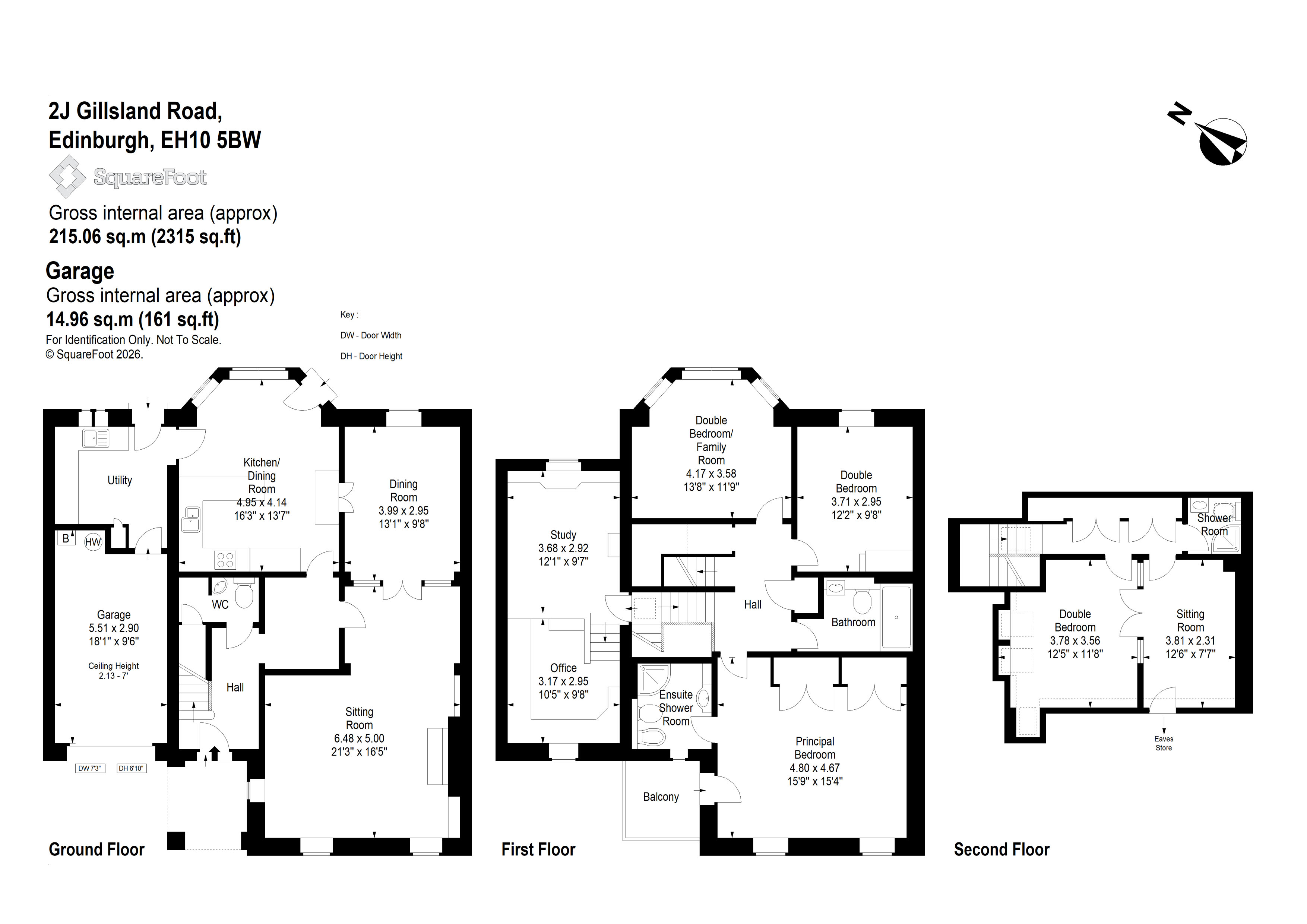2J,, Gillsland Road, Edinburgh floorplan