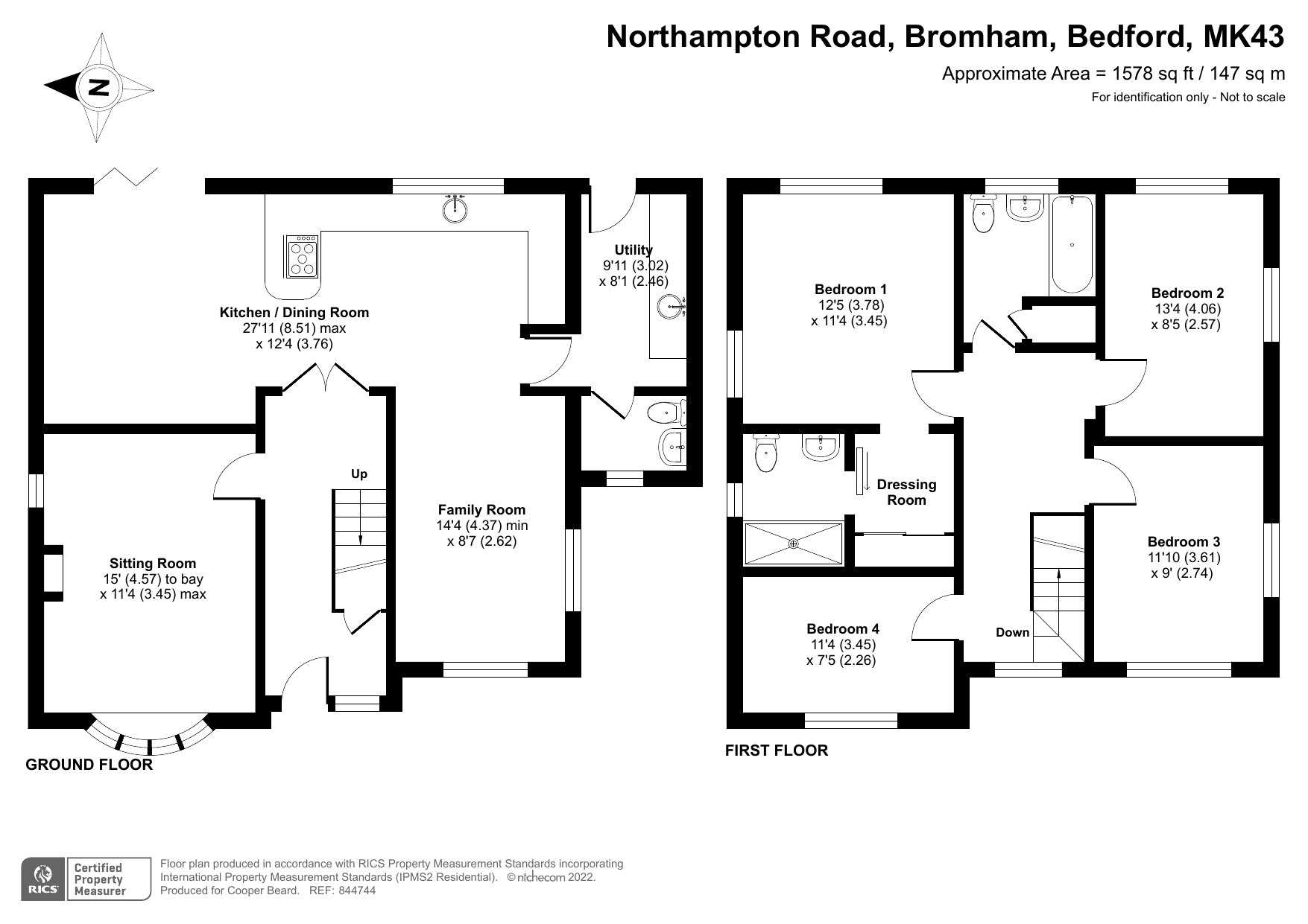 Northampton Road, Bromham, Bedford MK43, 4 bedroom detached house for