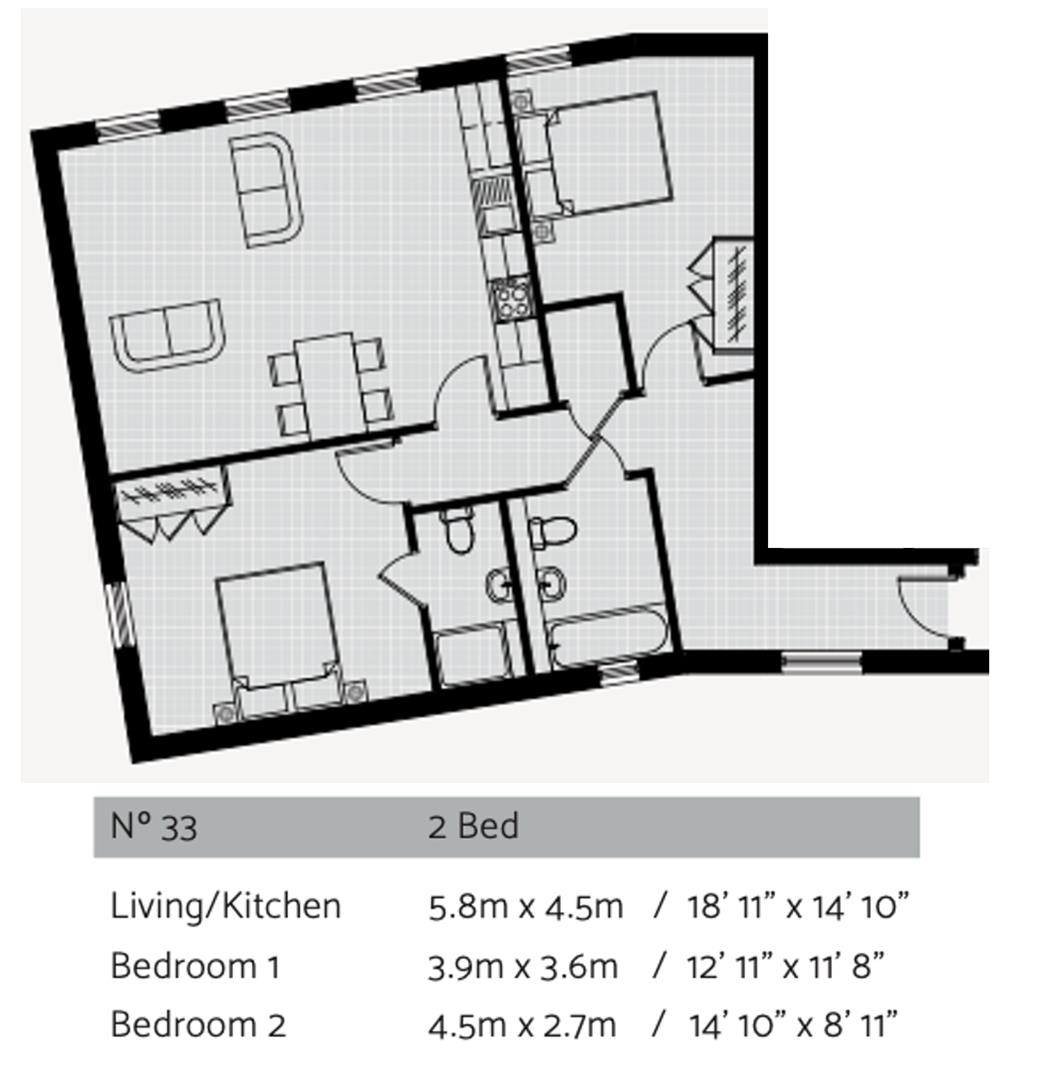 Apartment 10, 44 Camden Street, Birmingham floorplan