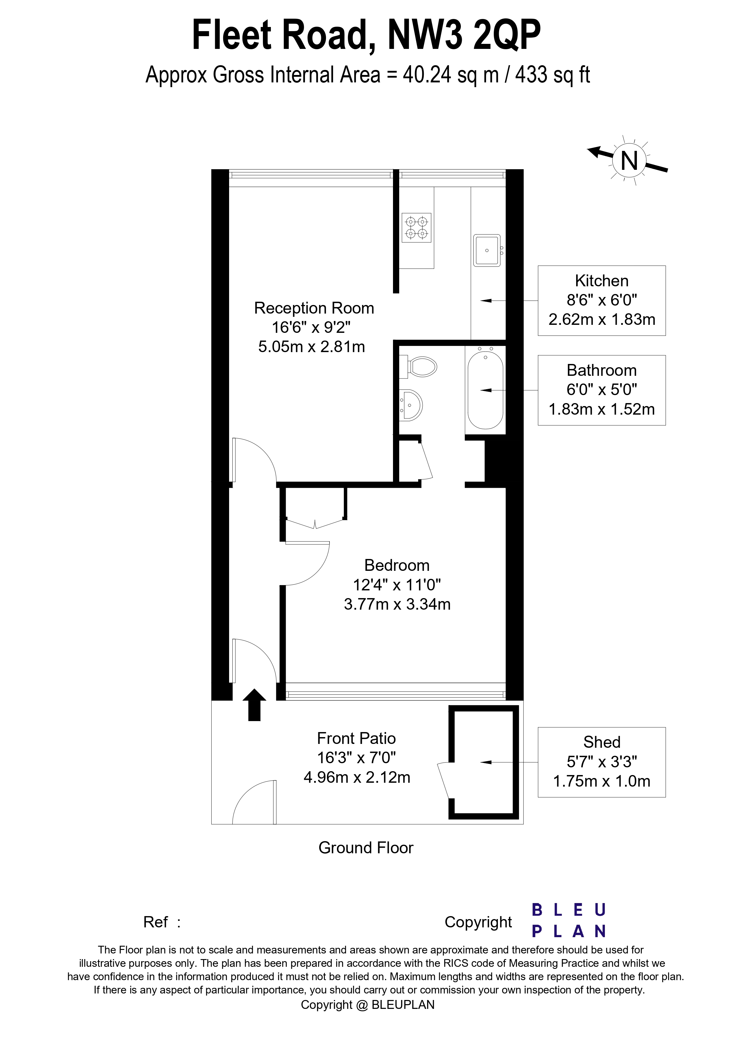 Flat 4 Siddons House, Fleet Road, London floorplan