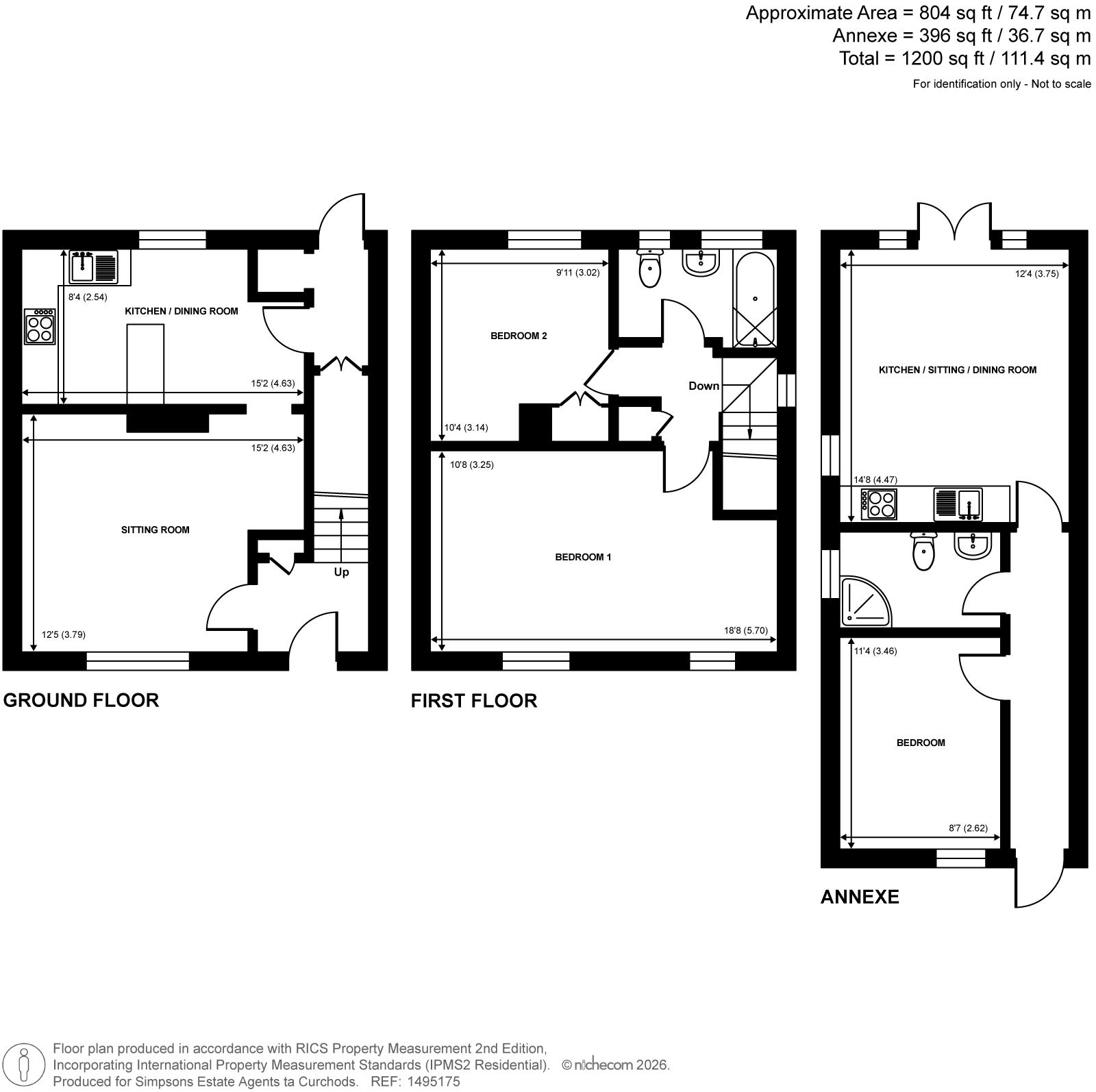45, Blackmore Crescent, Woking floorplan