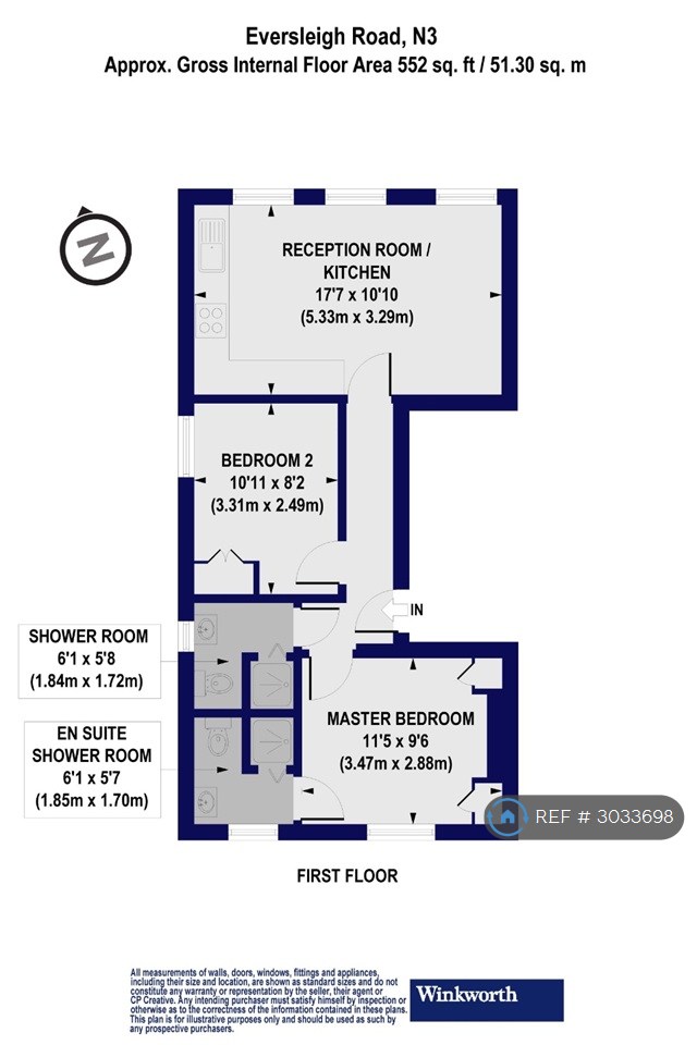 B Eversleigh Road, London floorplan