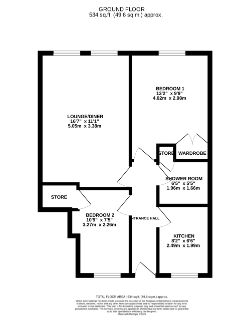 Flat 21, Meadow Court,, Bridge Street, Derbyshire floorplan