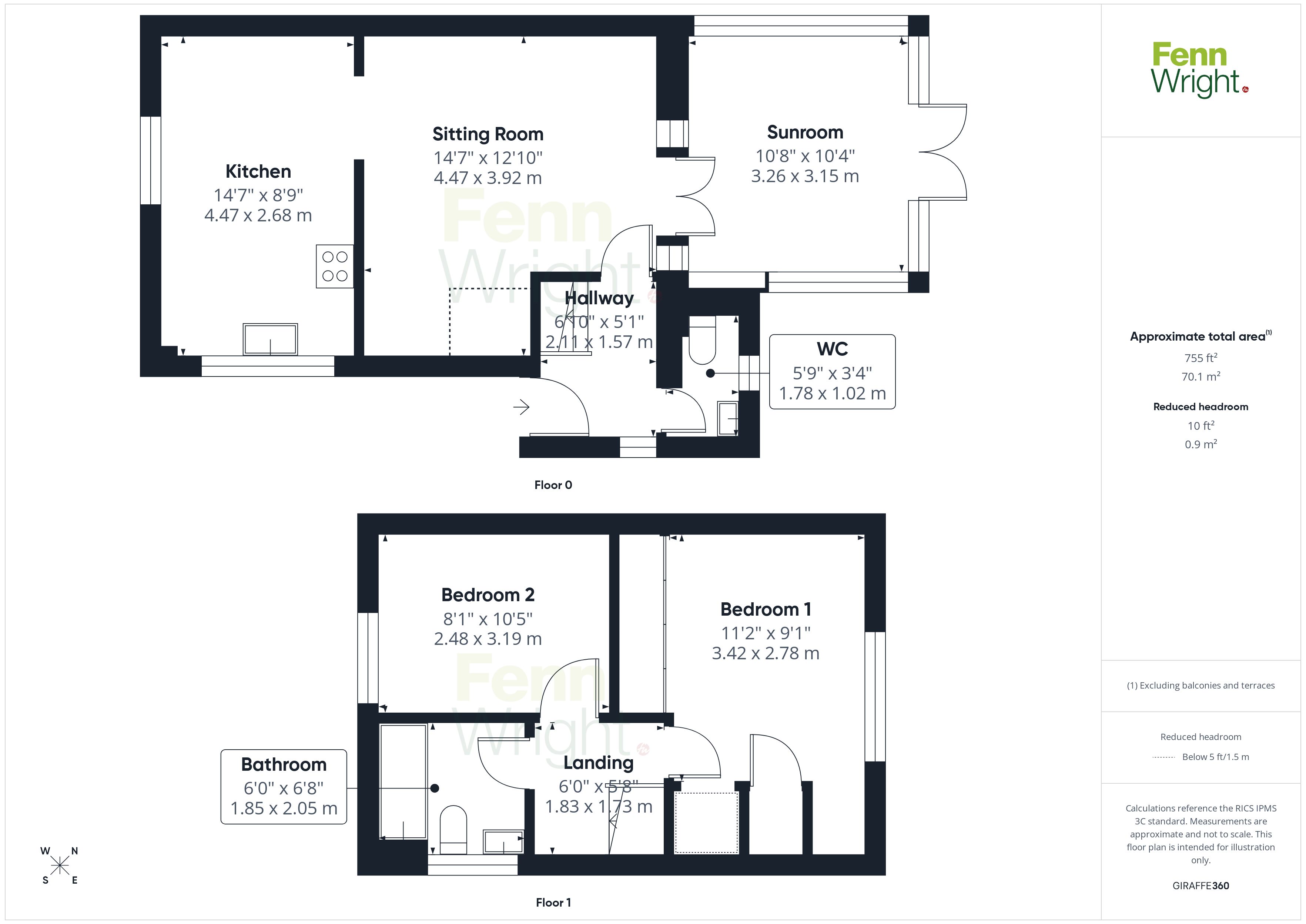 3, Chestnut Walk, Felsted floorplan