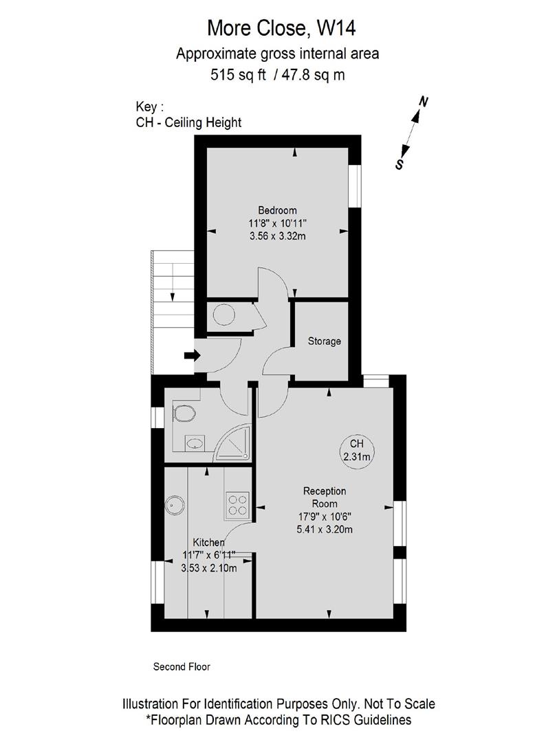 1 Bedrooms Flat to rent in More Close, St Pauls Court, London W14