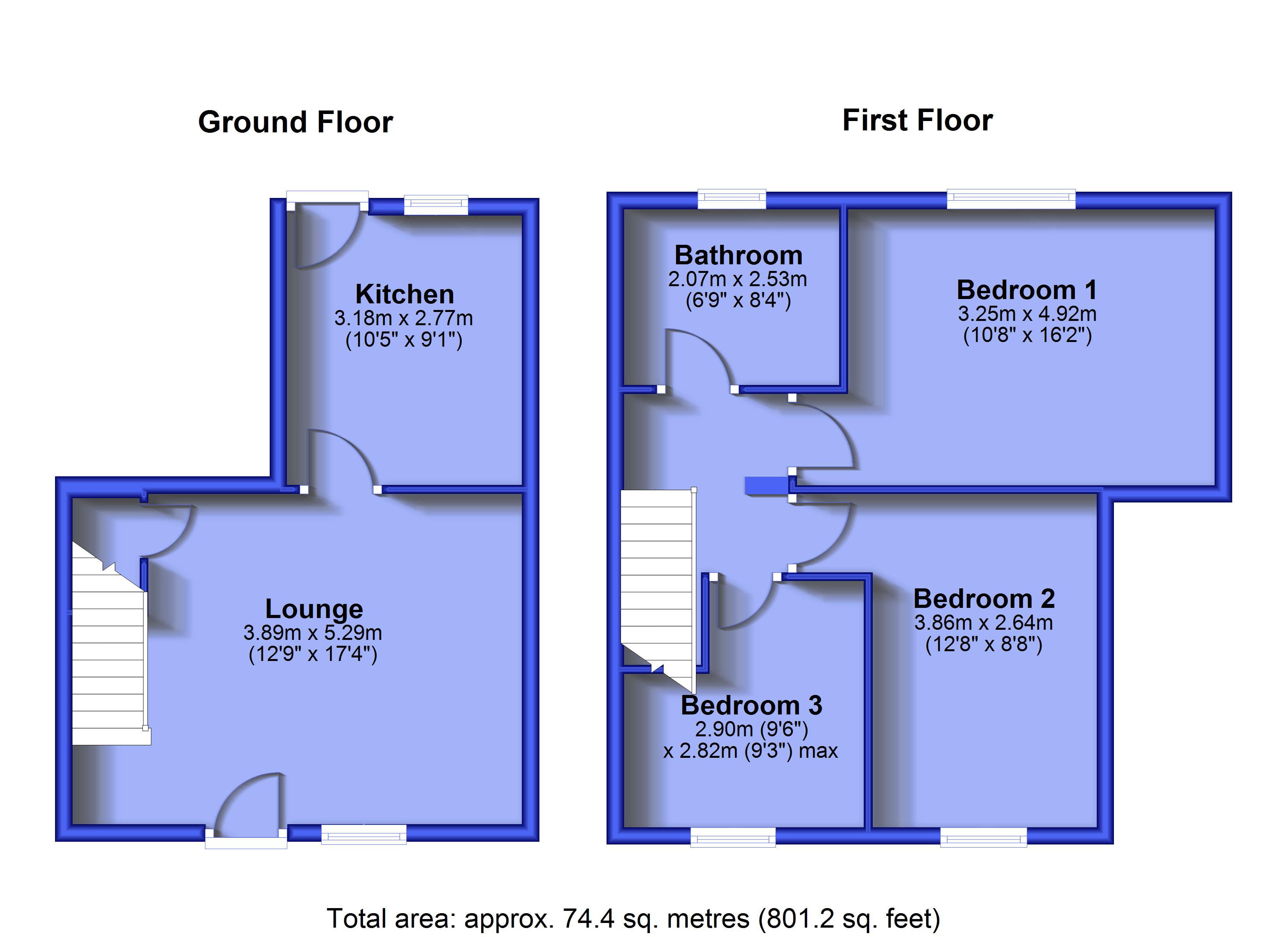 3, Wesley Street, Glossop floorplan