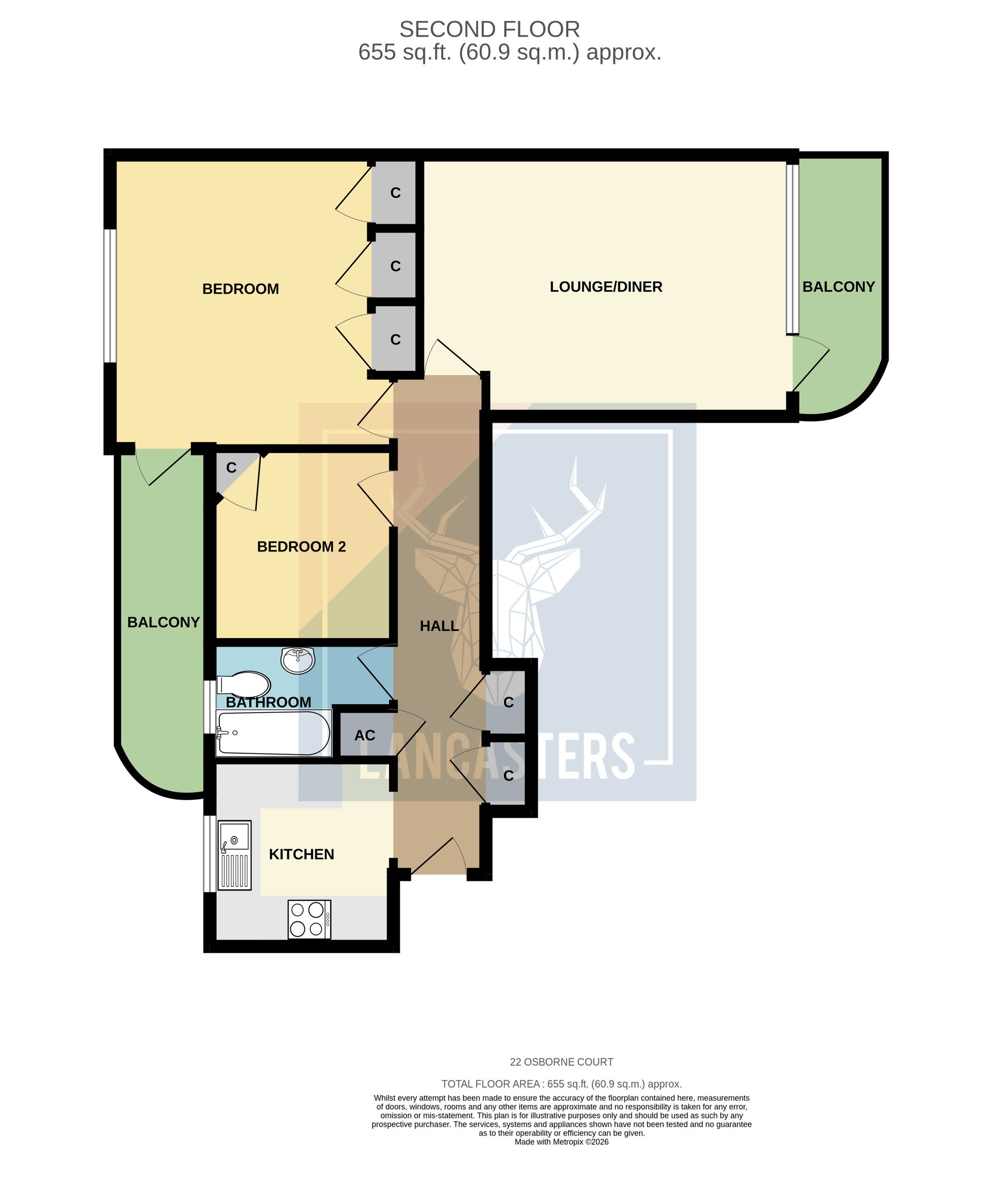 Flat 22, Osborne Court The Parade, Cowes floorplan