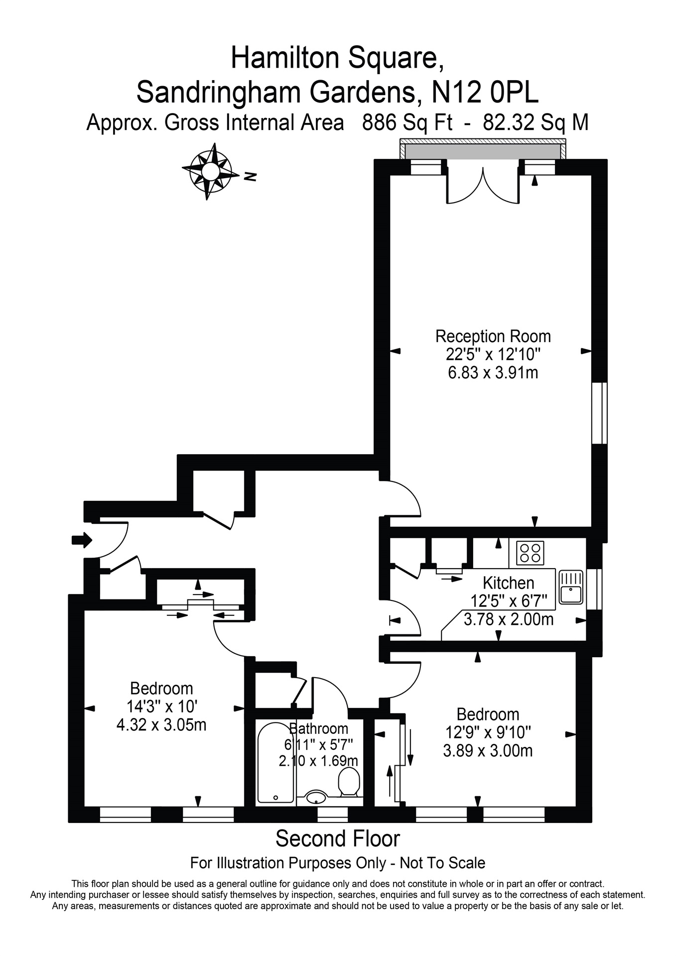Hamilton Square, Sandringham Gardens, London floorplan